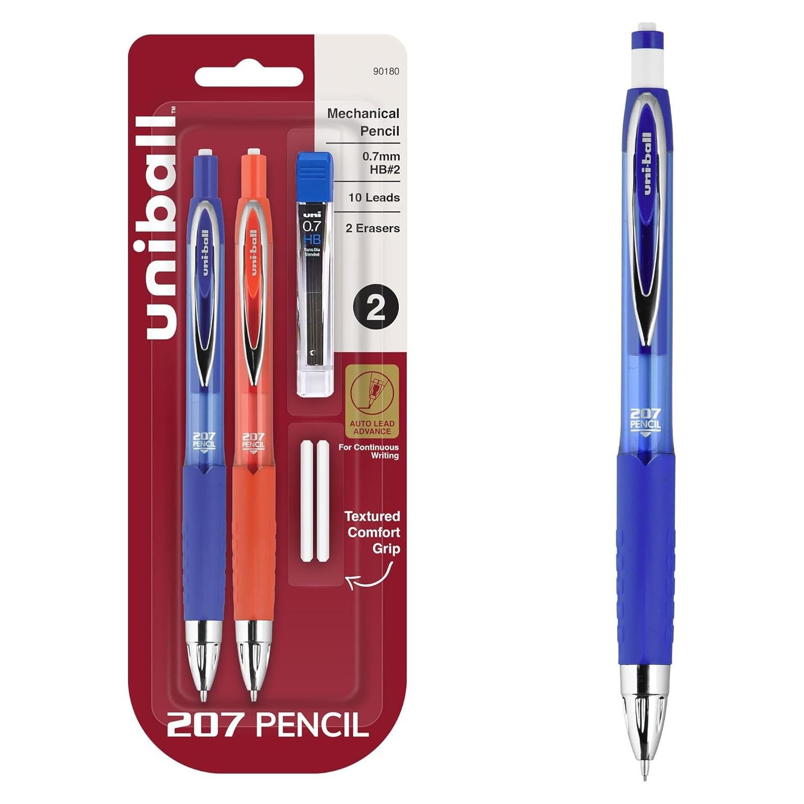 Kit de Lápices Mecánicos Uniball 207, 0.7mm, Paquete de 2