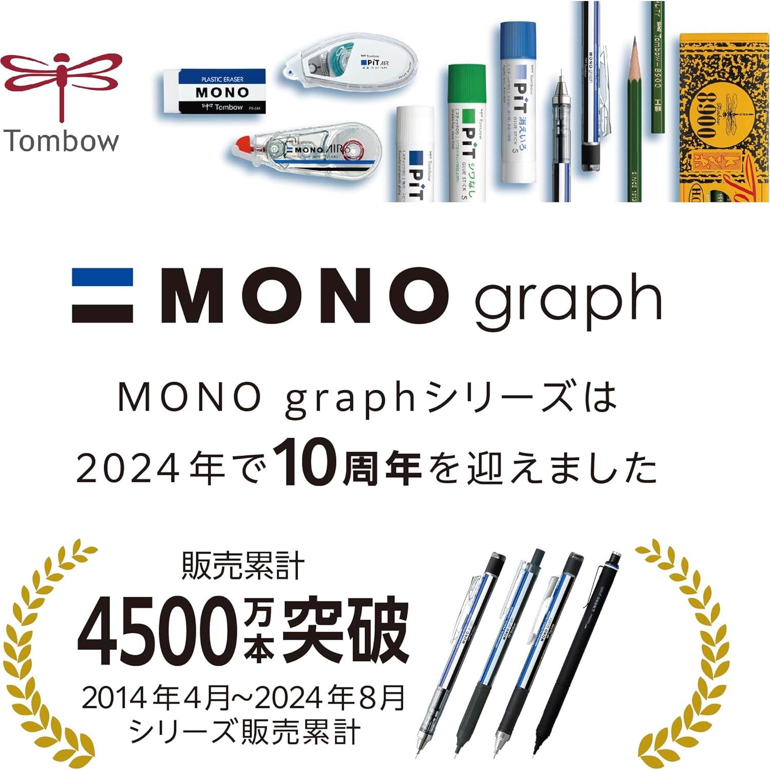 Lápiz Mecánico Tombow MONO Monograph Tune 0.5mm Negro