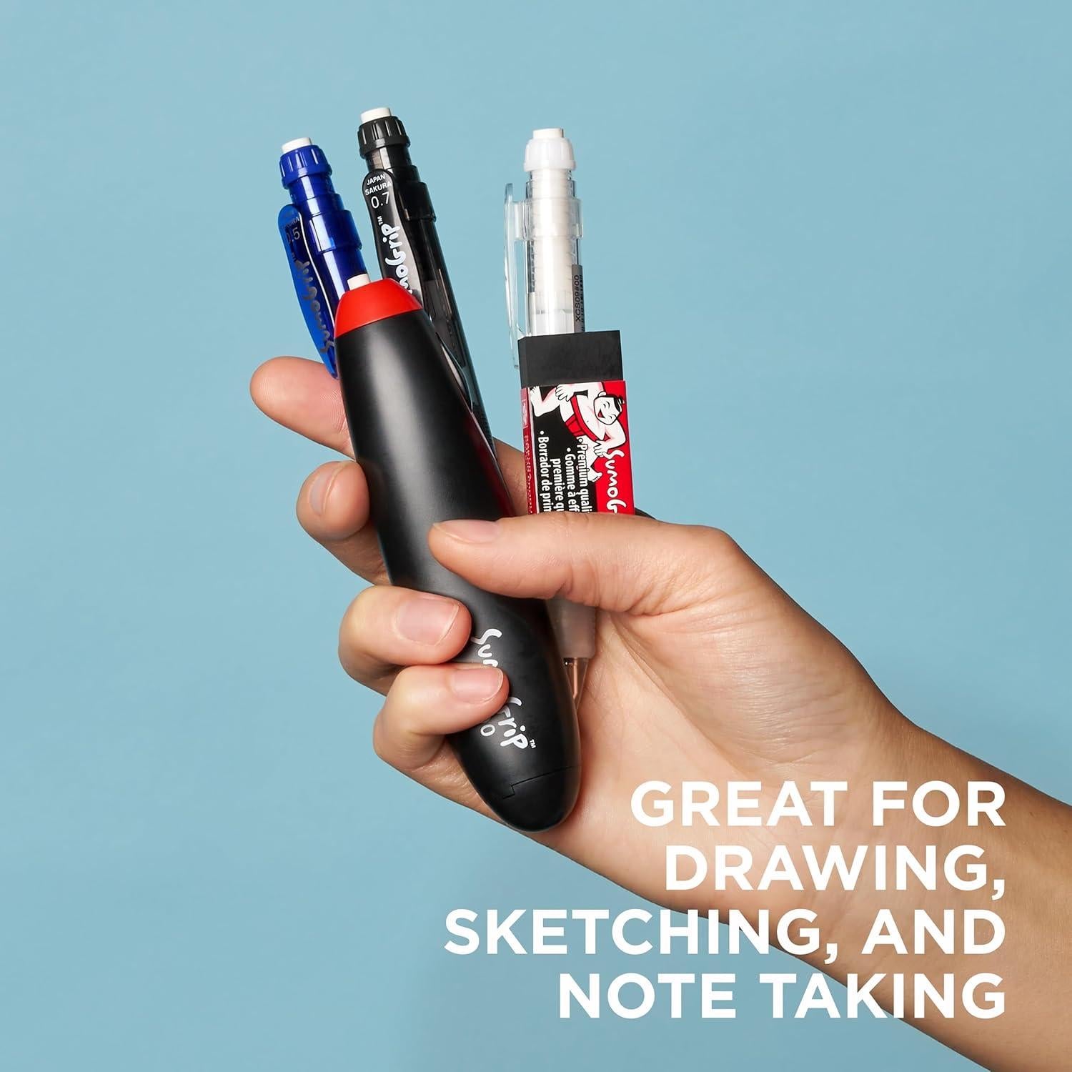 Lápiz mecánico SumoGrip SAKURA 0.7 mm ergonómico - Paquete de 3