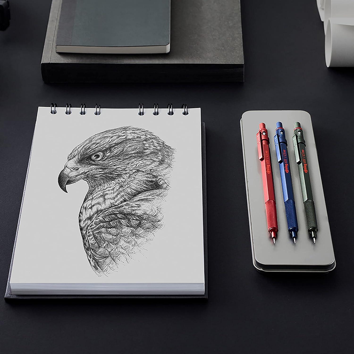 Lápiz Mecánico Rotring 600 0.5 mm Cuerpo Metálico Rojo