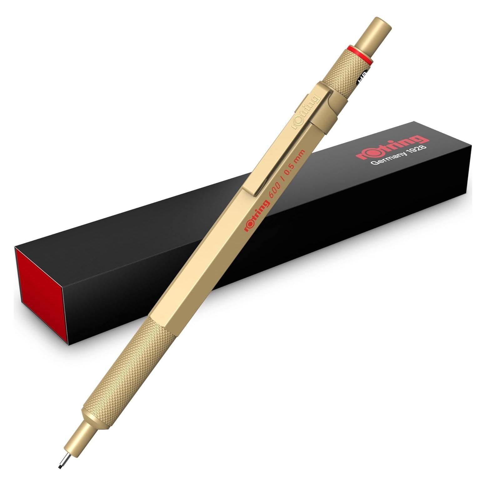 Lápiz Mecánico rOtring 600 Oro 0.5mm Profesional
