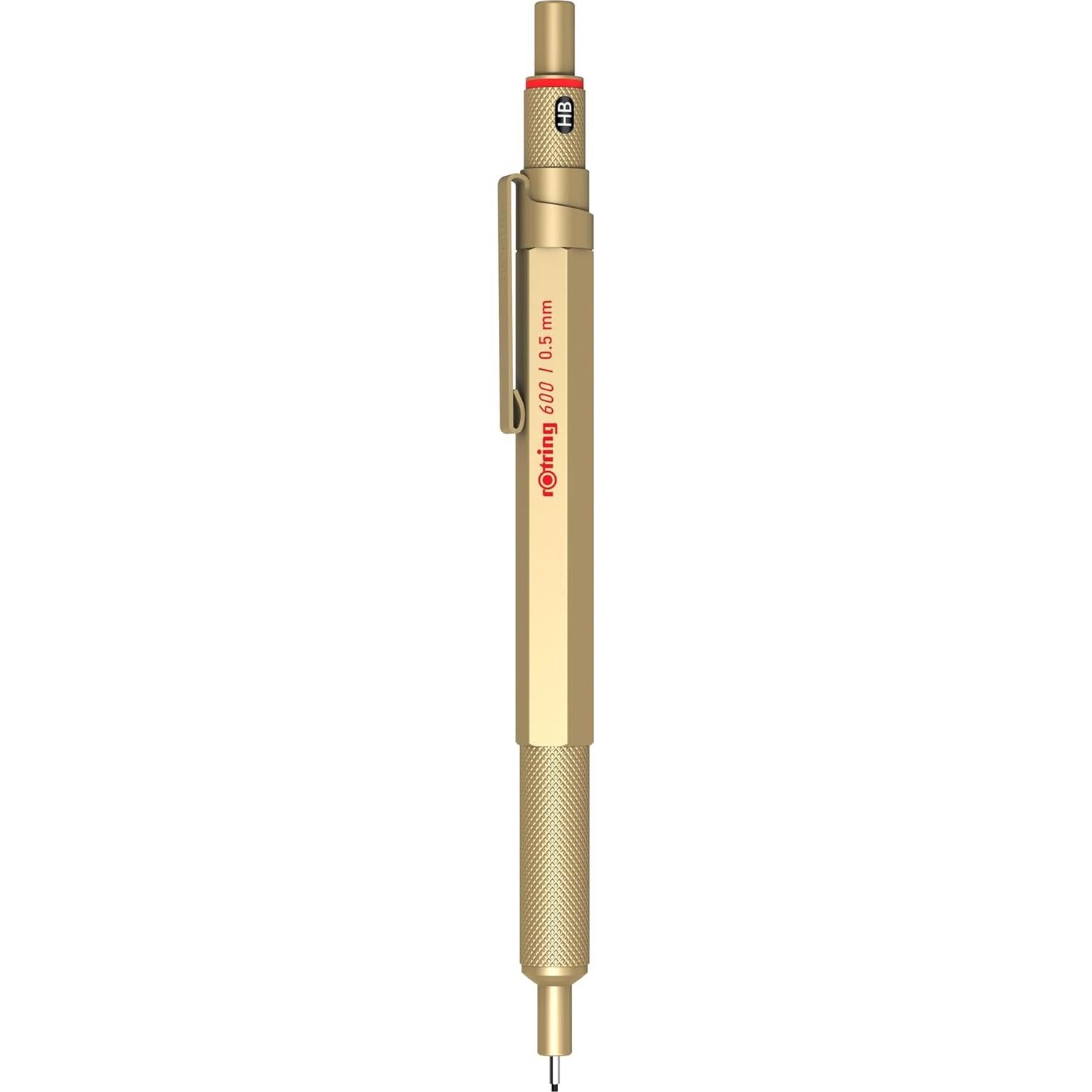 Lápiz Mecánico rOtring 600 Oro 0.5mm Profesional