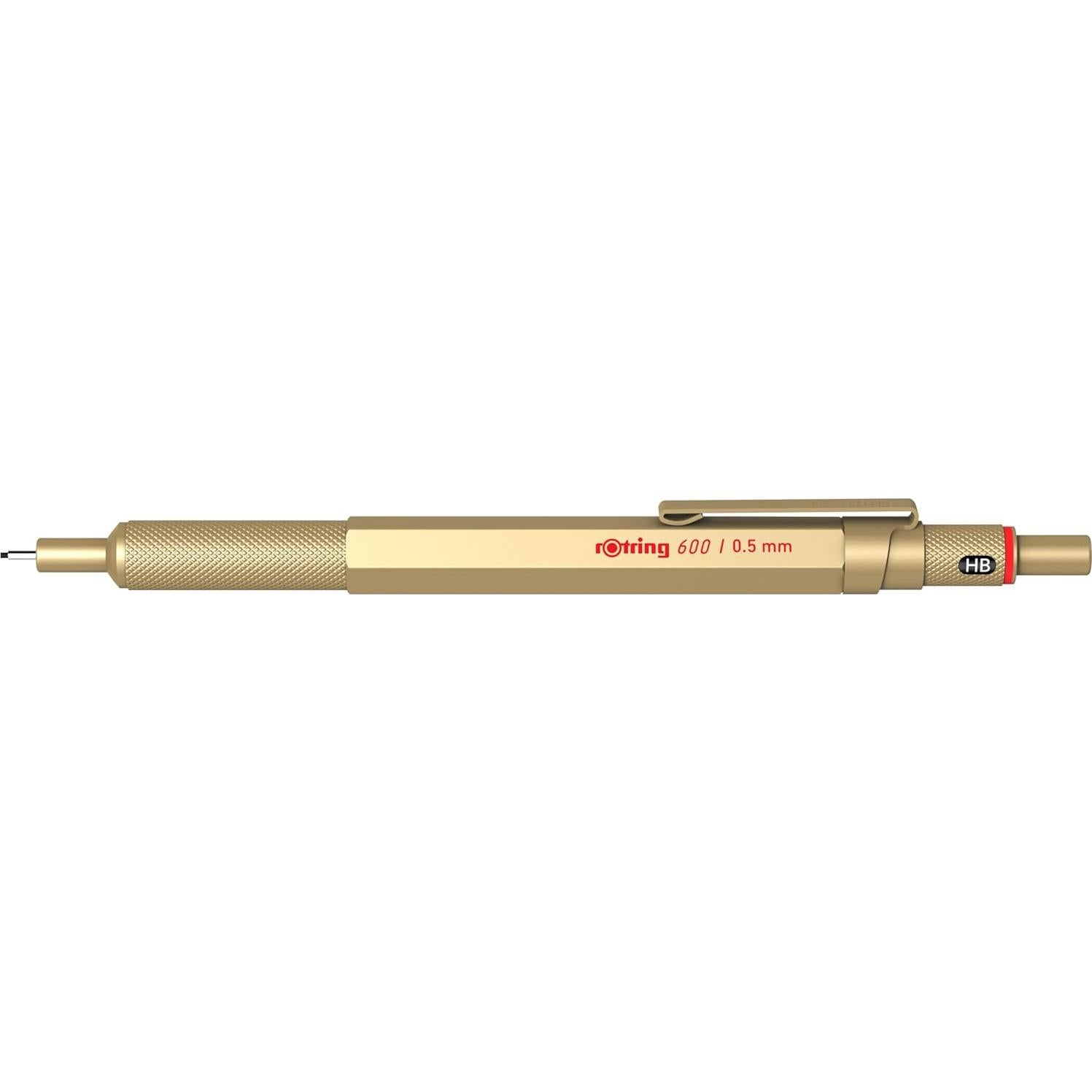 Lápiz Mecánico rOtring 600 Oro 0.5mm Profesional