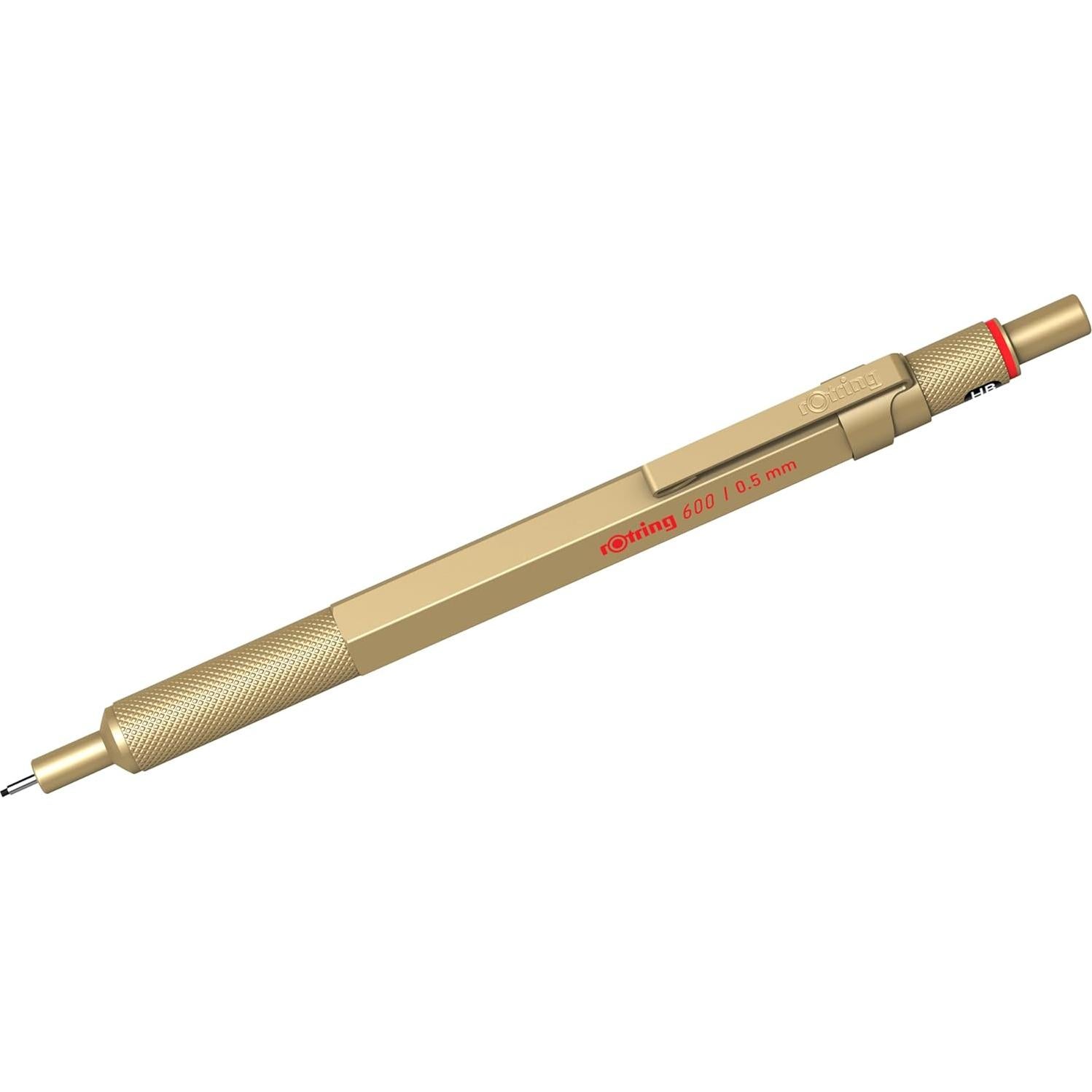 Lápiz Mecánico rOtring 600 Oro 0.5mm Profesional