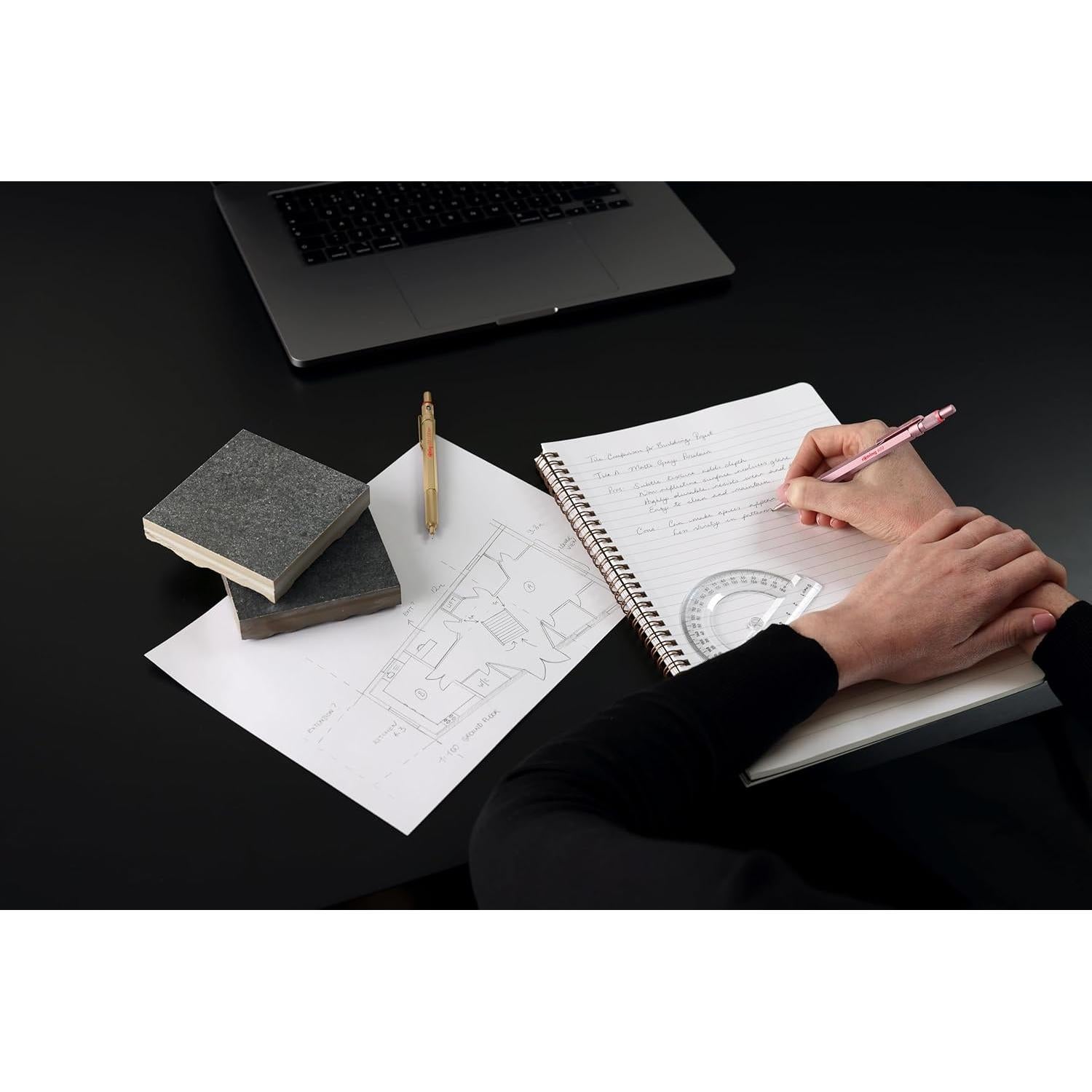 Lápiz Mecánico rOtring 600 Oro 0.5mm Profesional