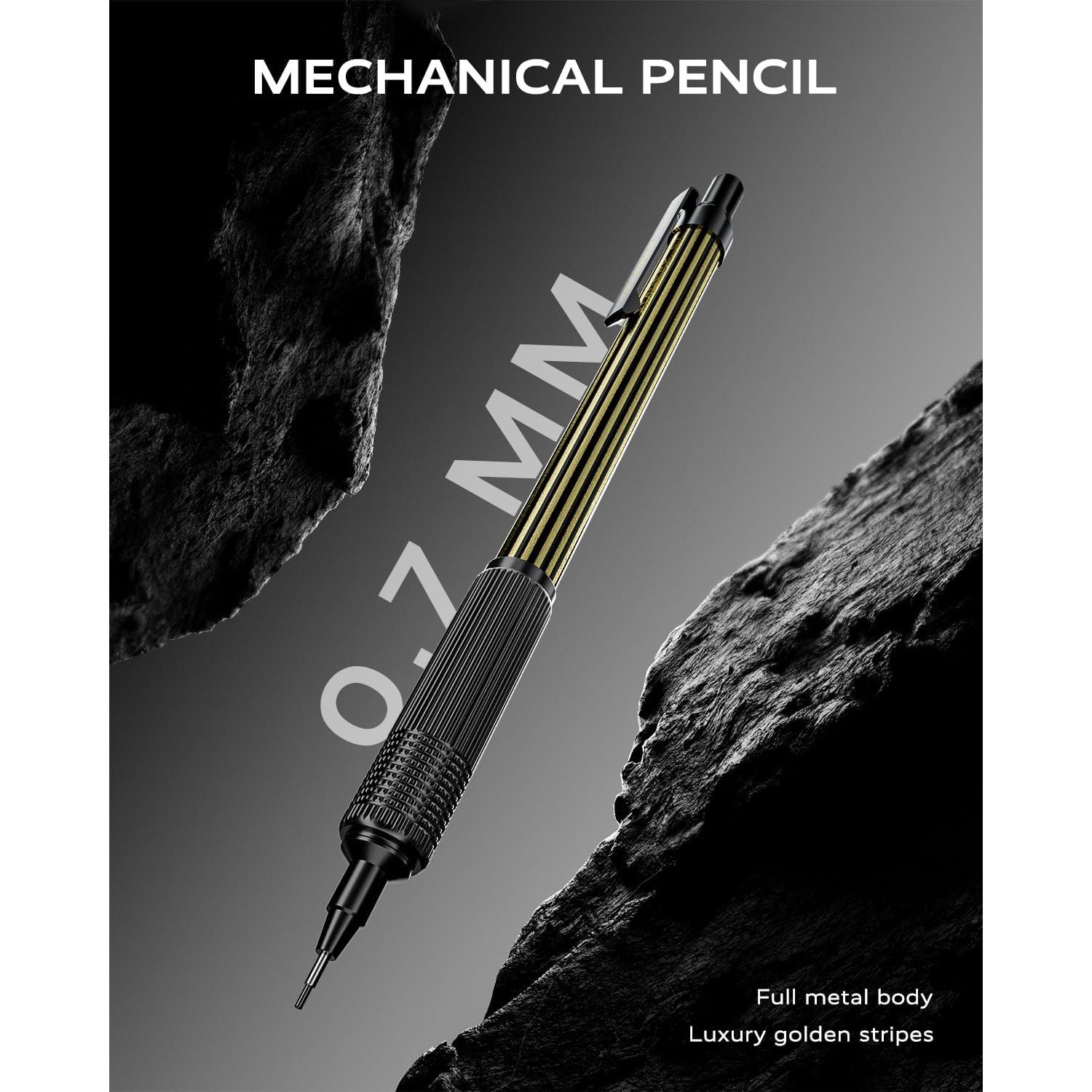 Lápiz Mecánico STAGEEK 0.7mm con Estuche de Metal y Recargas