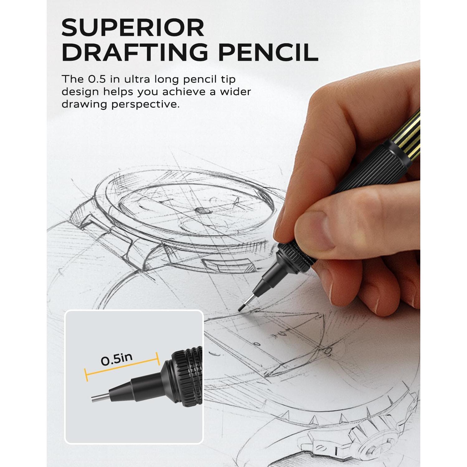 Lápiz Mecánico STAGEEK 0.7mm con Estuche de Metal y Recargas