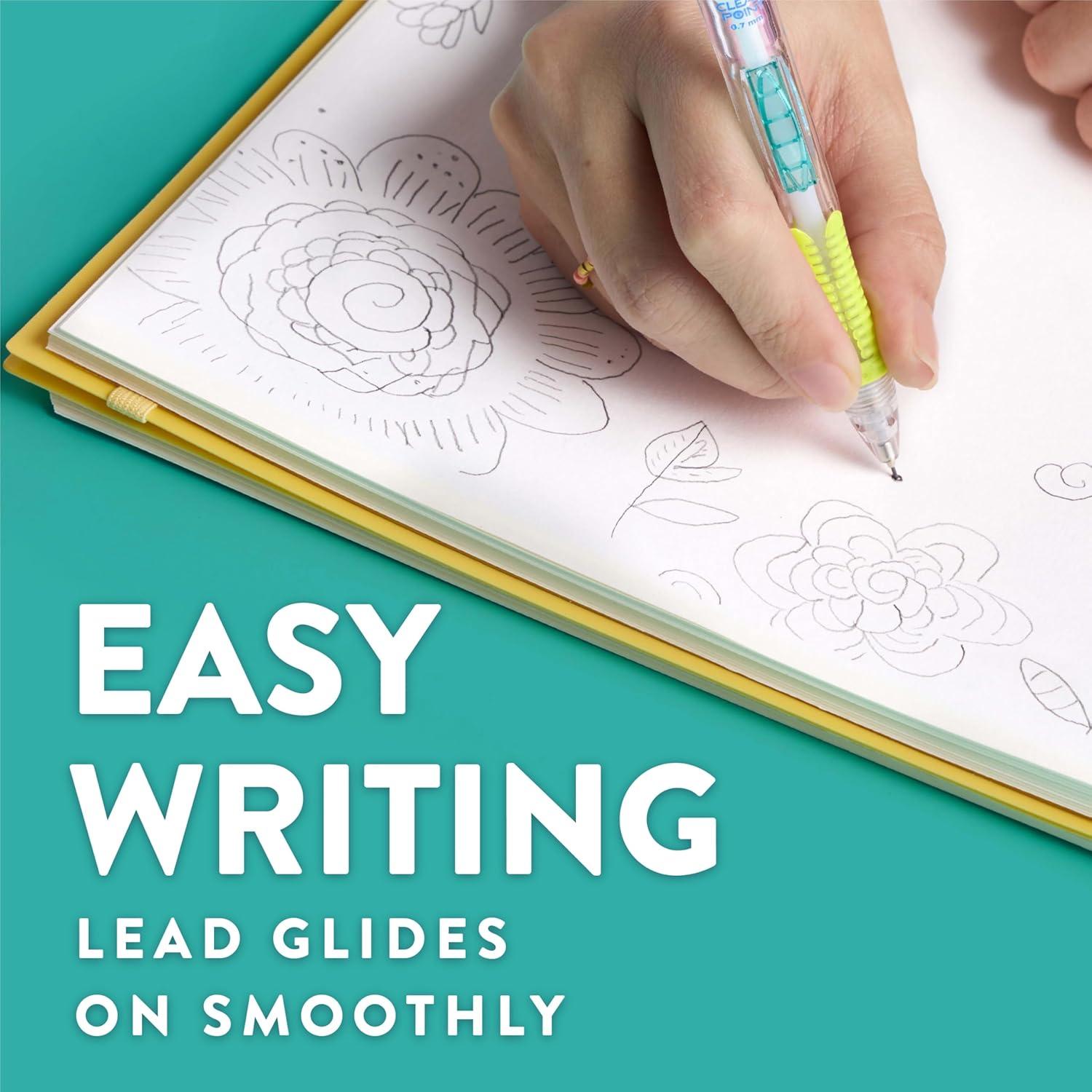 Lápiz Mecánico Paper Mate Clearpoint Color Block, Mina HB #2, 6 Unidades