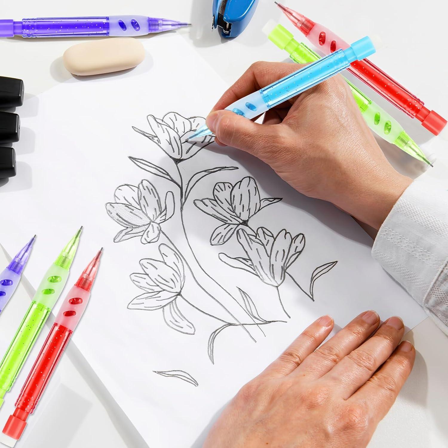 16 Lápices Mecánicos Mini Mabor 0.7mm Colores Variados