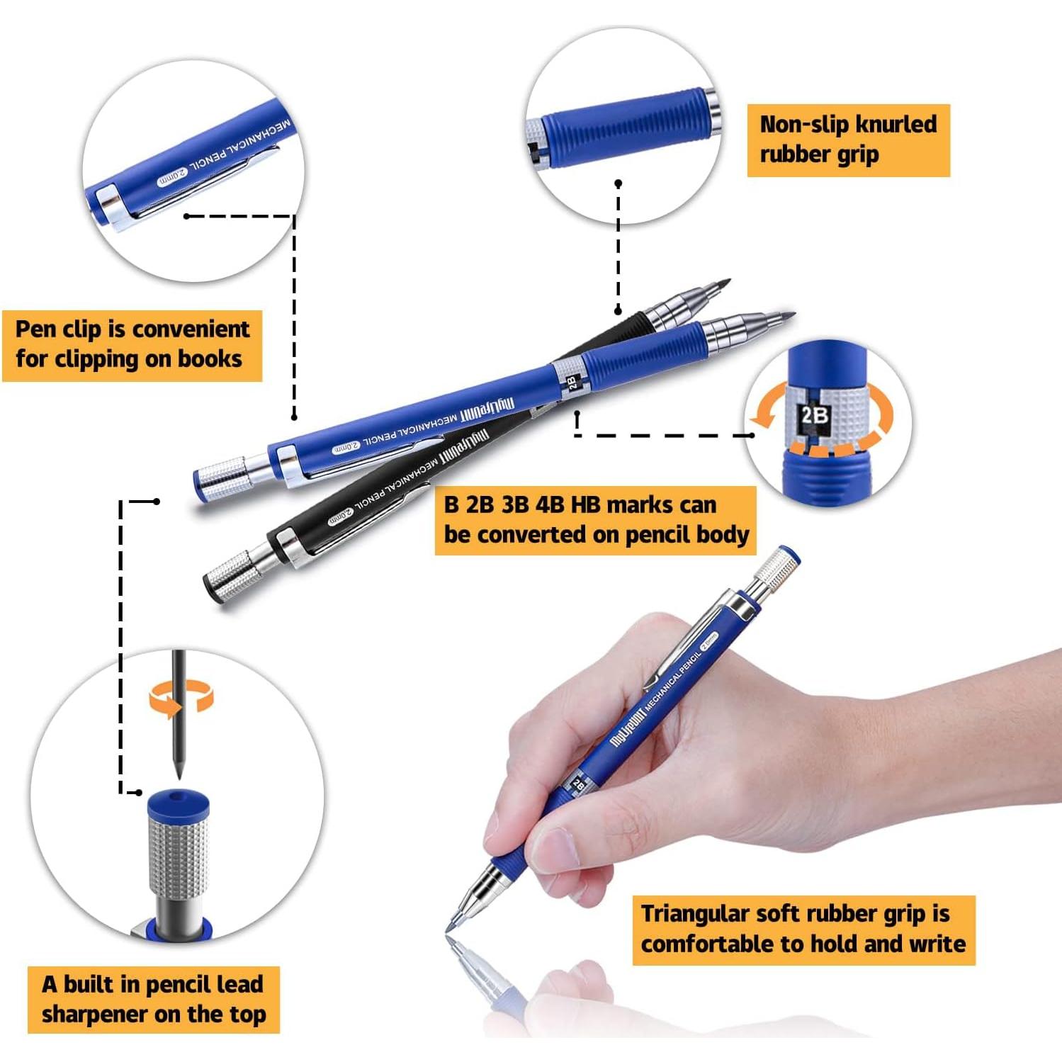 Juego de Lápices Mecánicos MyLifeUNIT 22 Pcs 2.0 mm Multicolor