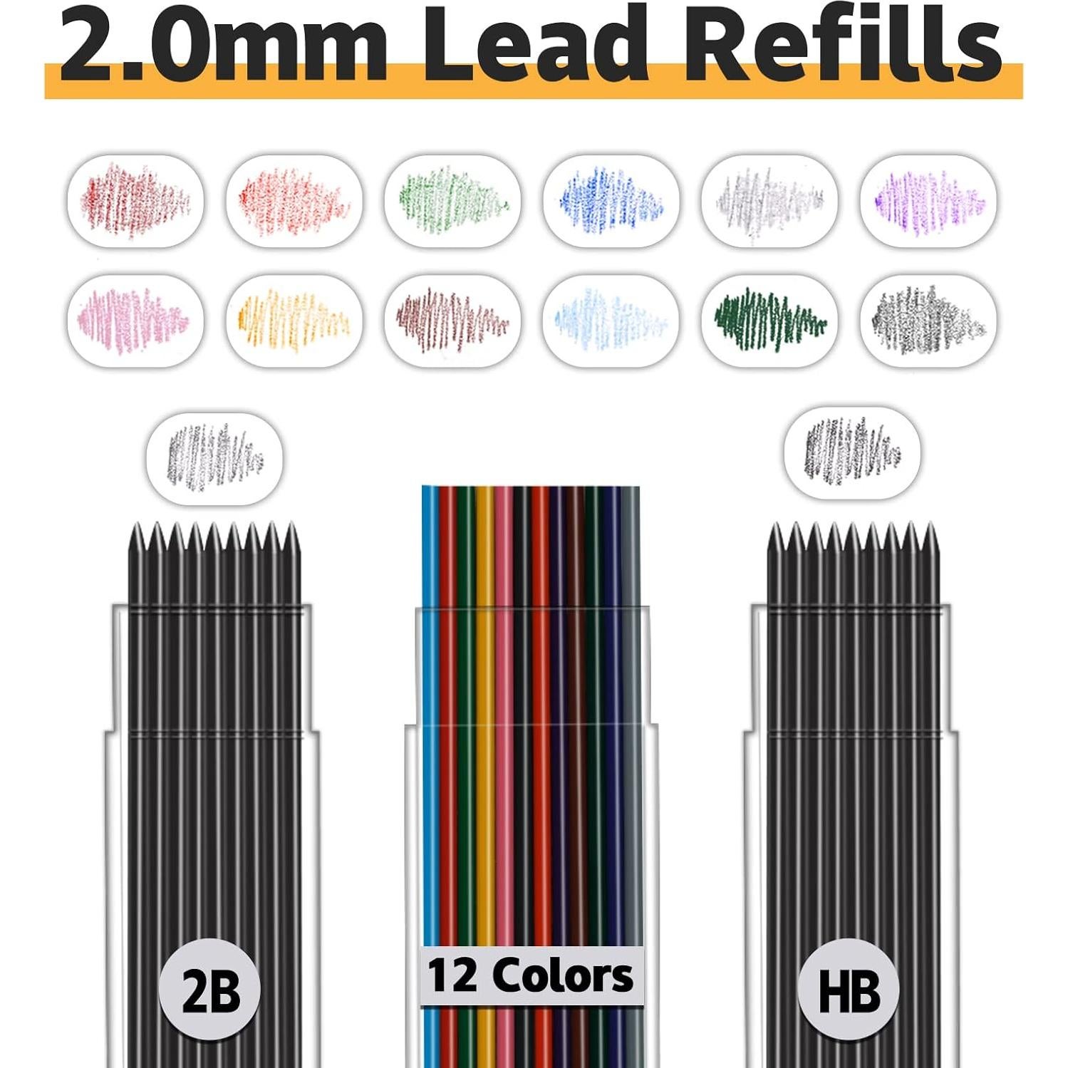 Juego de Lápices Mecánicos MyLifeUNIT 22 Pcs 2.0 mm Multicolor