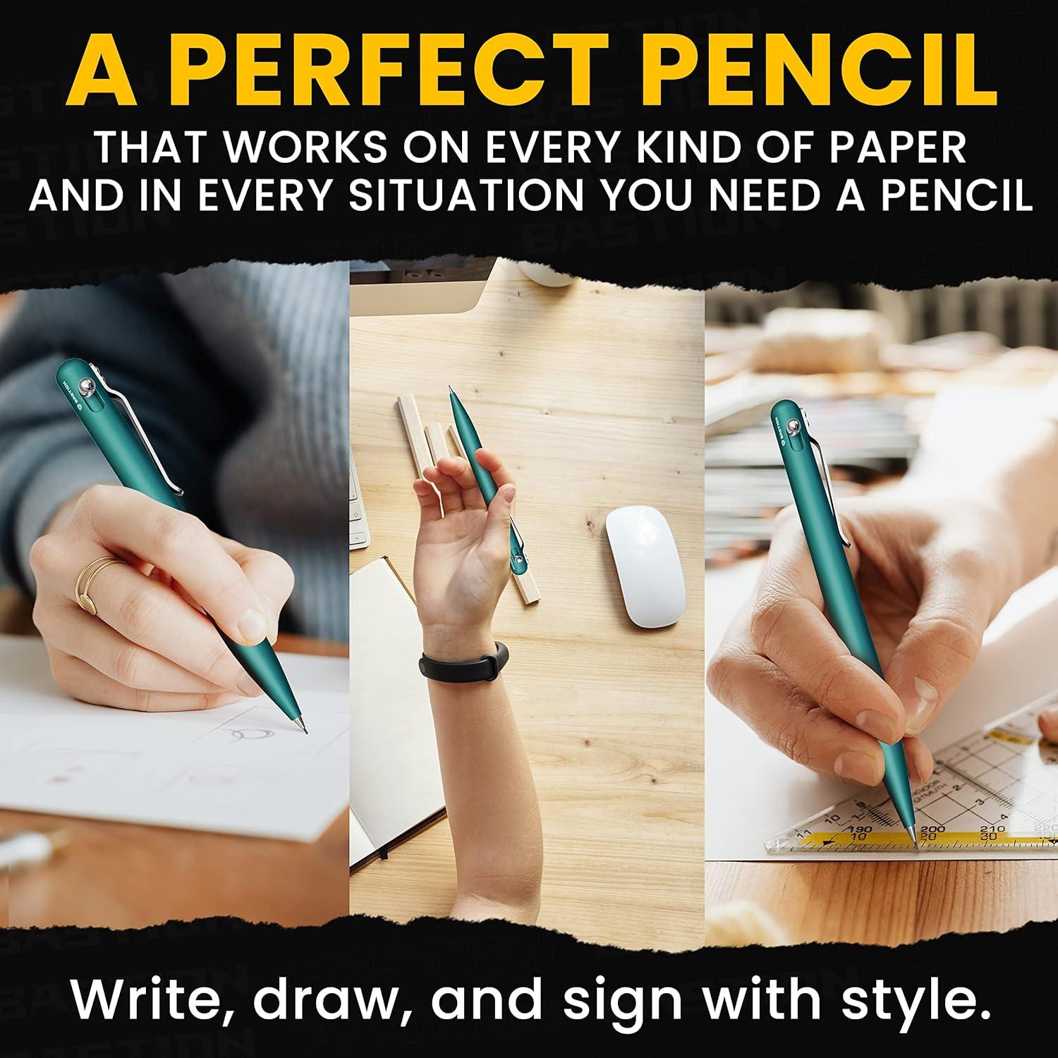 Lápiz Mecánico Bastion Verde Mar 20 x 0.7mm Recargas