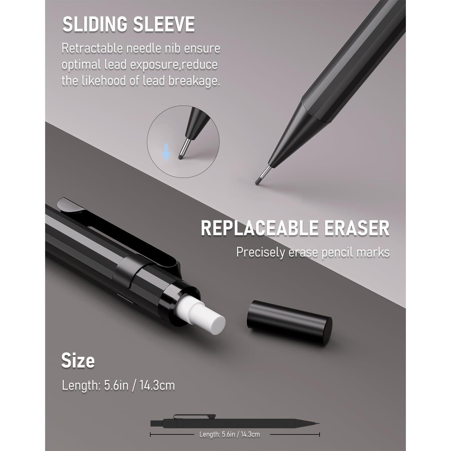 Juego de Lápices Mecánicos Cuatro Caramelos 0.5mm con Recargas