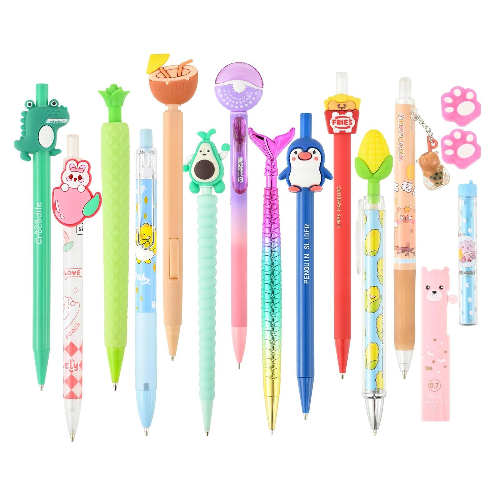 Juego de 12 Lápices Mecánicos Jollin 0.5mm y 0.7mm con Recargas