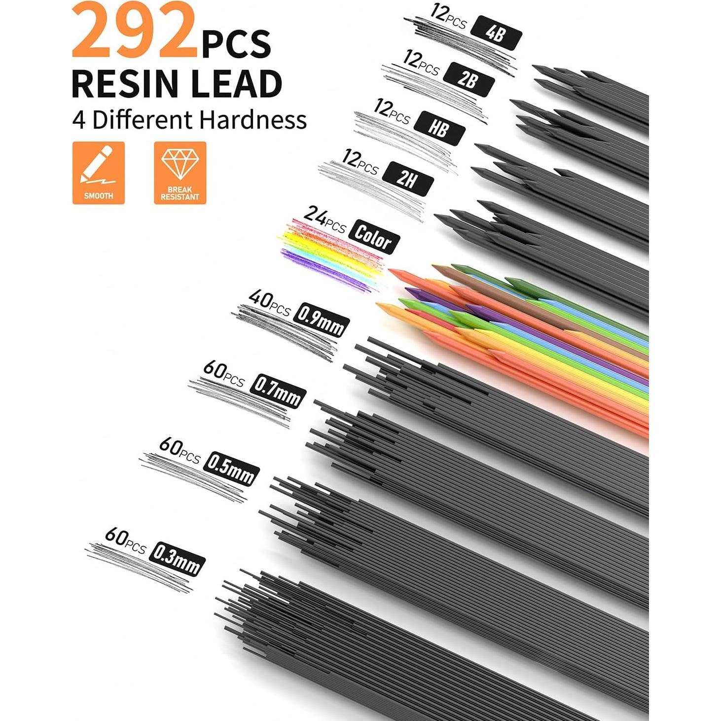 Juego de Lápices Mecánicos STAGEEK 21 Piezas Metal 0.3-2.0mm