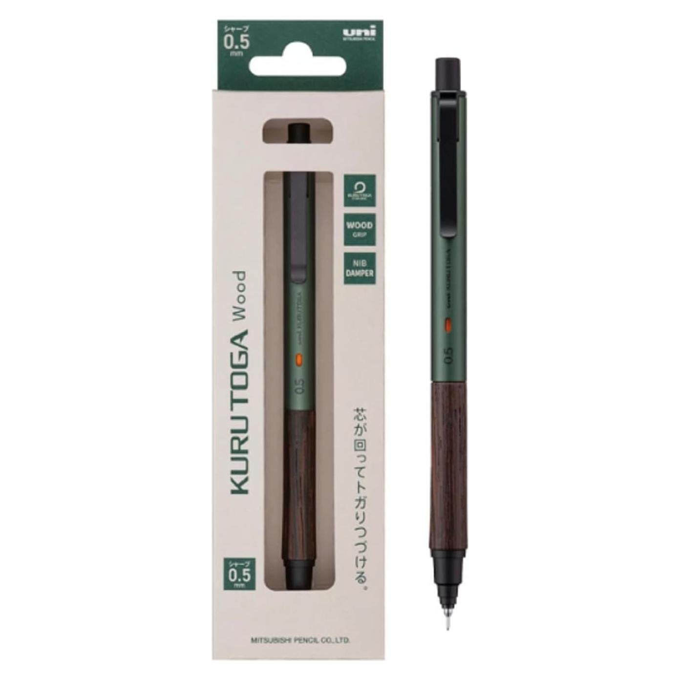 Lápiz Mecánico Kurutoga Mitsubishi 0.5mm Verde Bosque