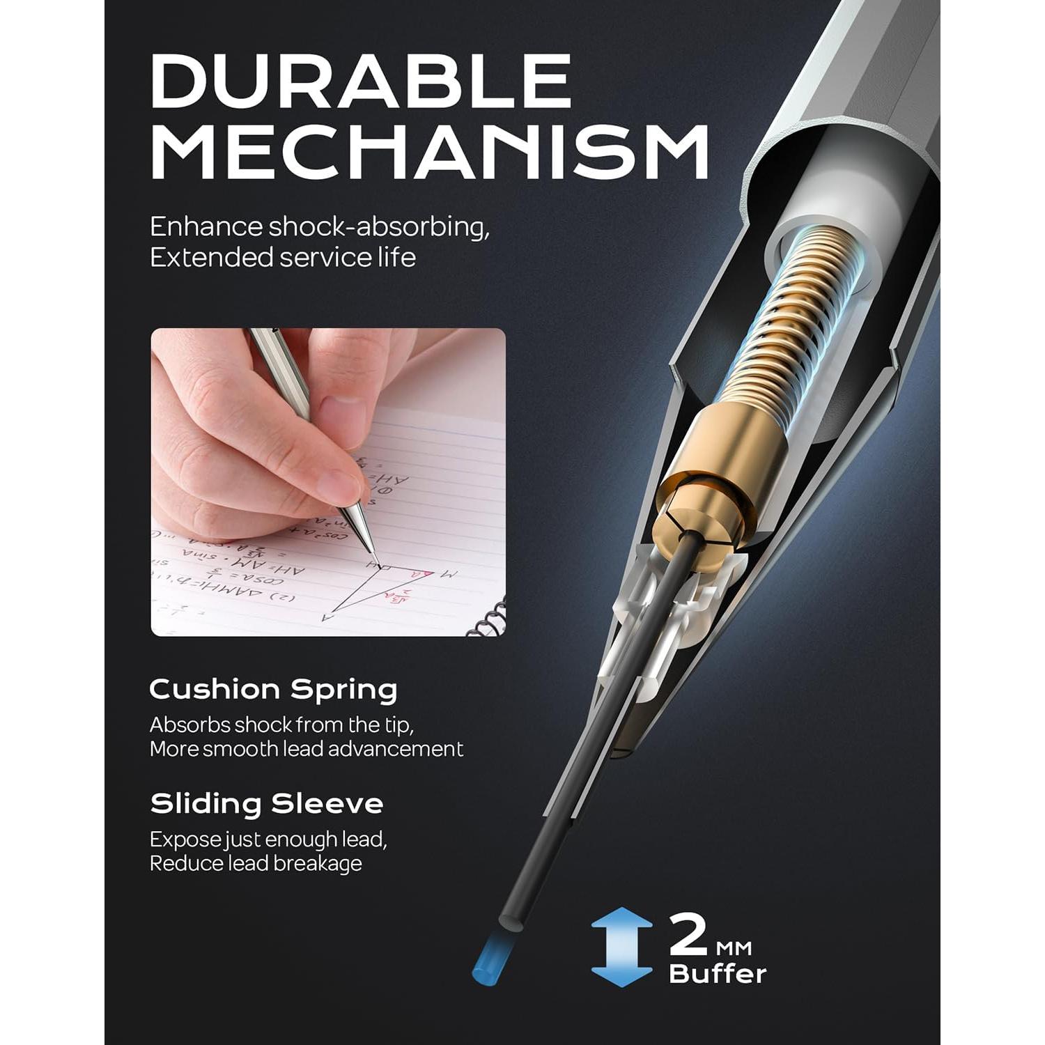 Juego de Lápices Mecánicos Nicpro 37PCS 0.5mm 0.7mm 0.9mm