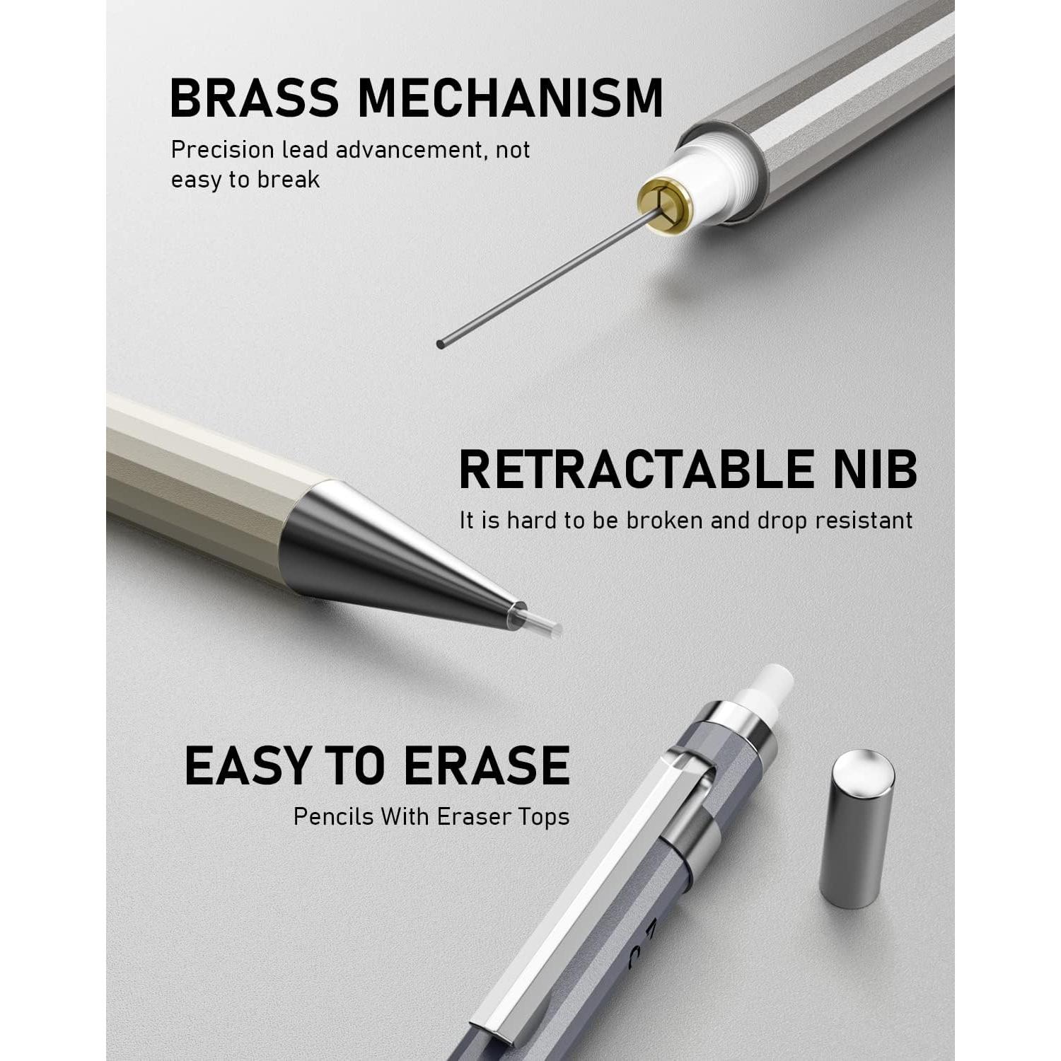 Juego de Lápices Mecánicos Nicpro 37PCS 0.5mm 0.7mm 0.9mm