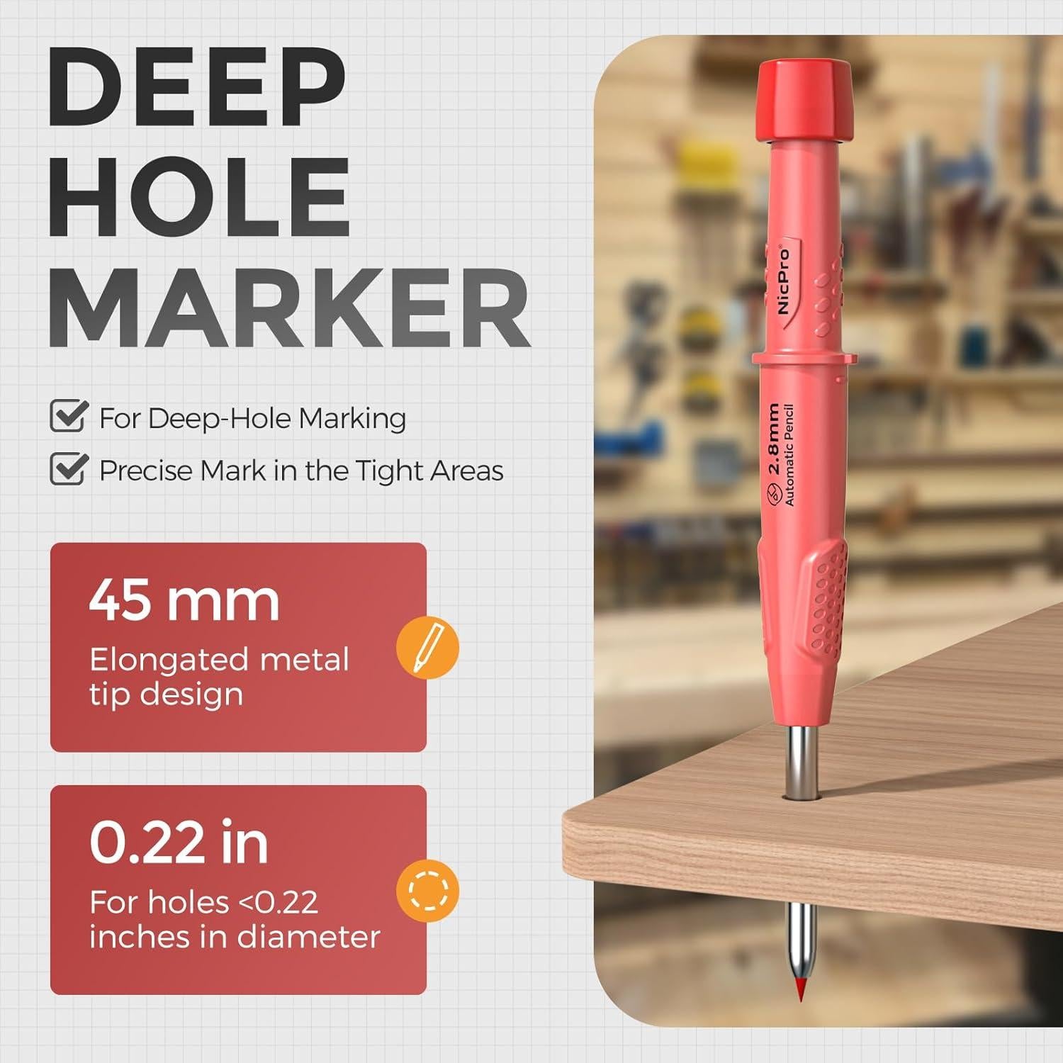 Conjunto de Lápices de Carpintero Nicpro CP3000 - 3 Piezas