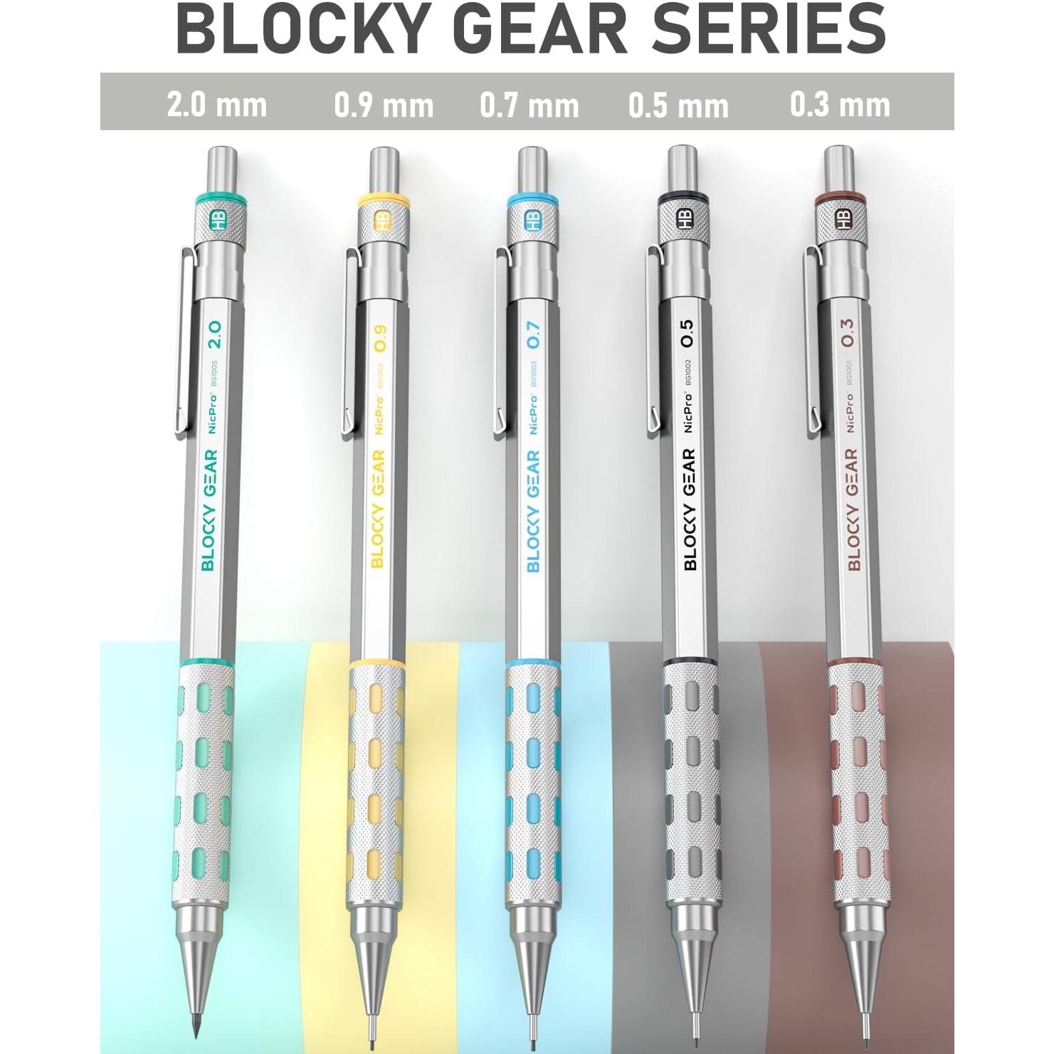 Conjunto de Lápices Mecánicos Nicpro Blocky Gear 36PCS