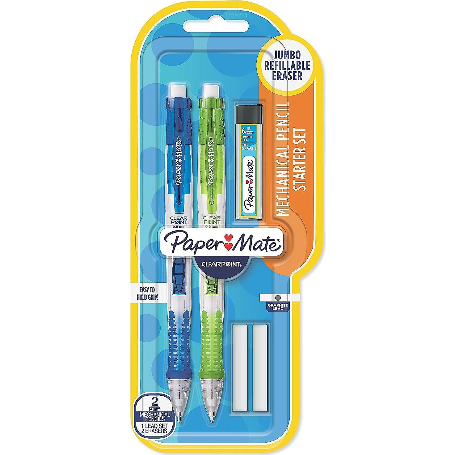 Juego de lápices mecánicos Paper Mate Clear Point 0.9 mm 2 Set