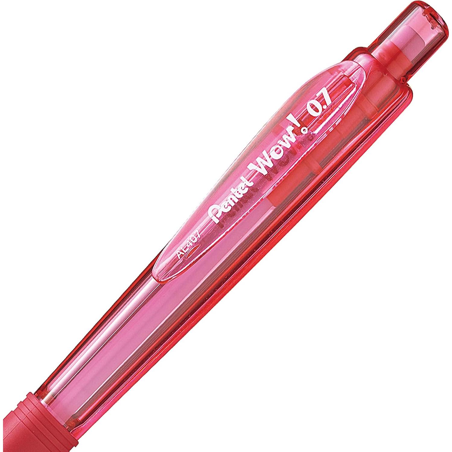 Lápiz Mecánico Pentel Wow 0.7mm Rosa - Caja de 12 Unidades