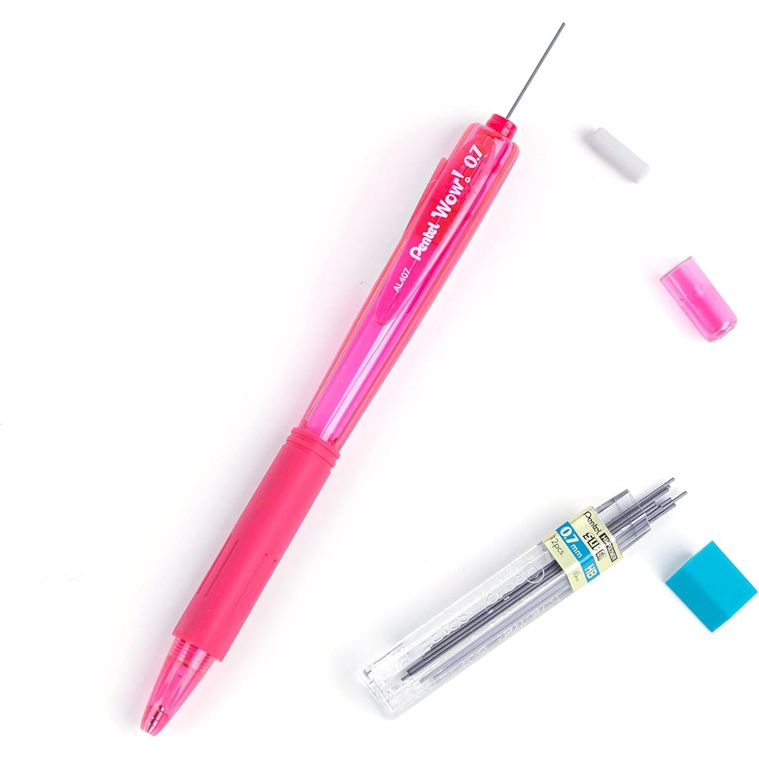 Lápiz Mecánico Pentel Wow 0.7mm Rosa - Caja de 12 Unidades