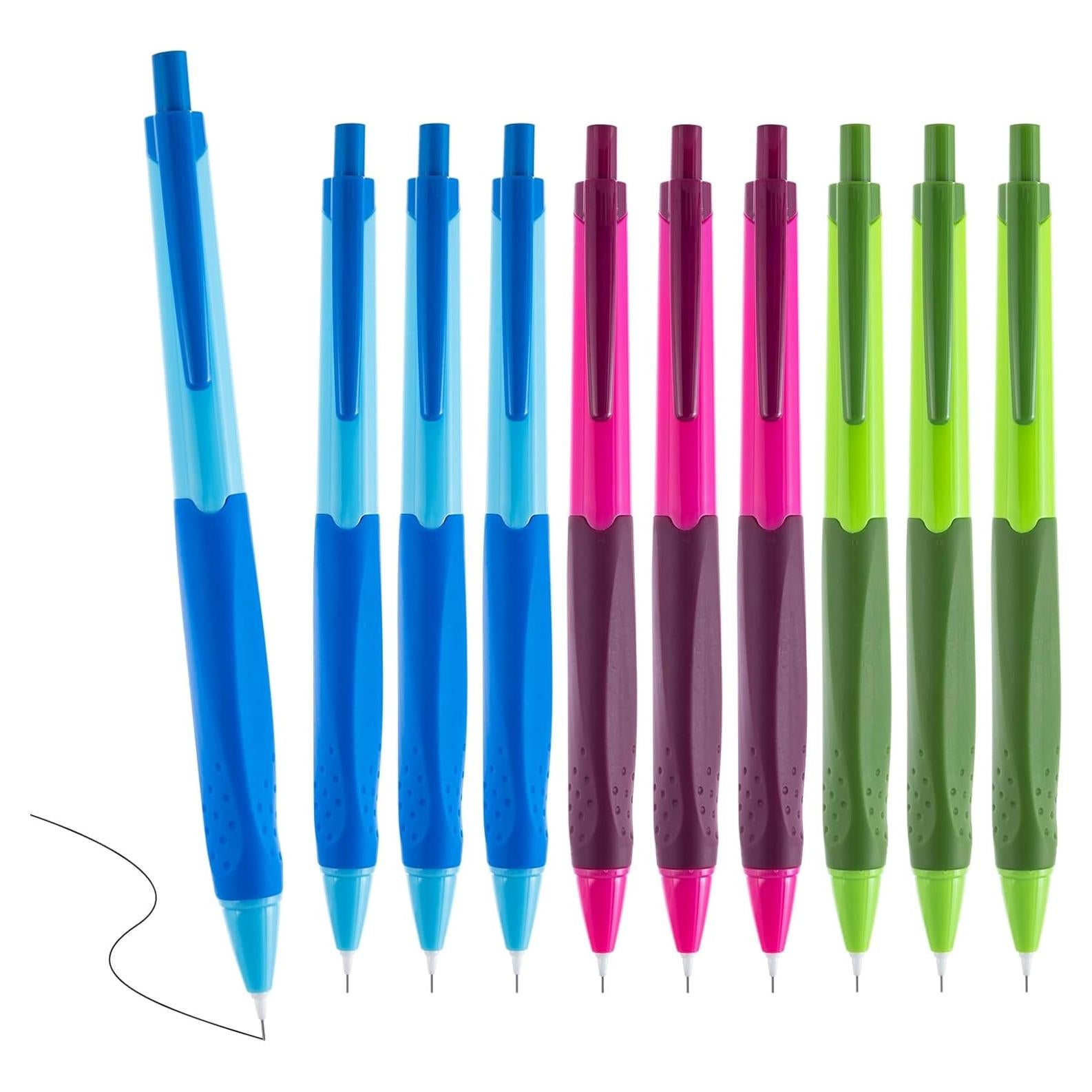 Juego de Lápices Mecánicos M&G 0.5mm, 10 Piezas, Color Negro