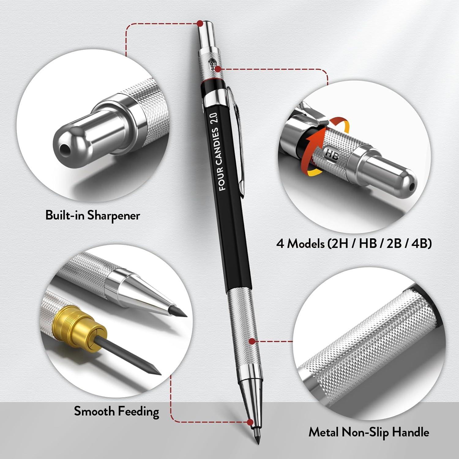 Juego de Lápices Mecánicos 2mm Cuatro Caramelos 17 Piezas
