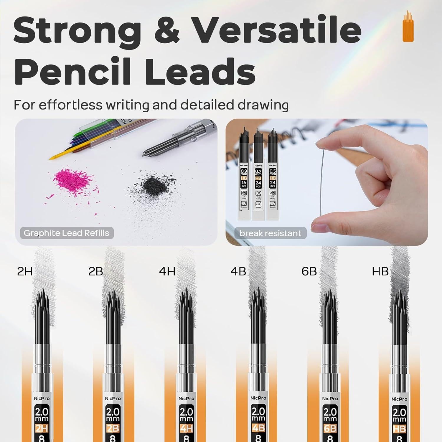 Kit de Dibujo Artístico Nicpro 37PCS - Lápices Mecánicos y Cuaderno