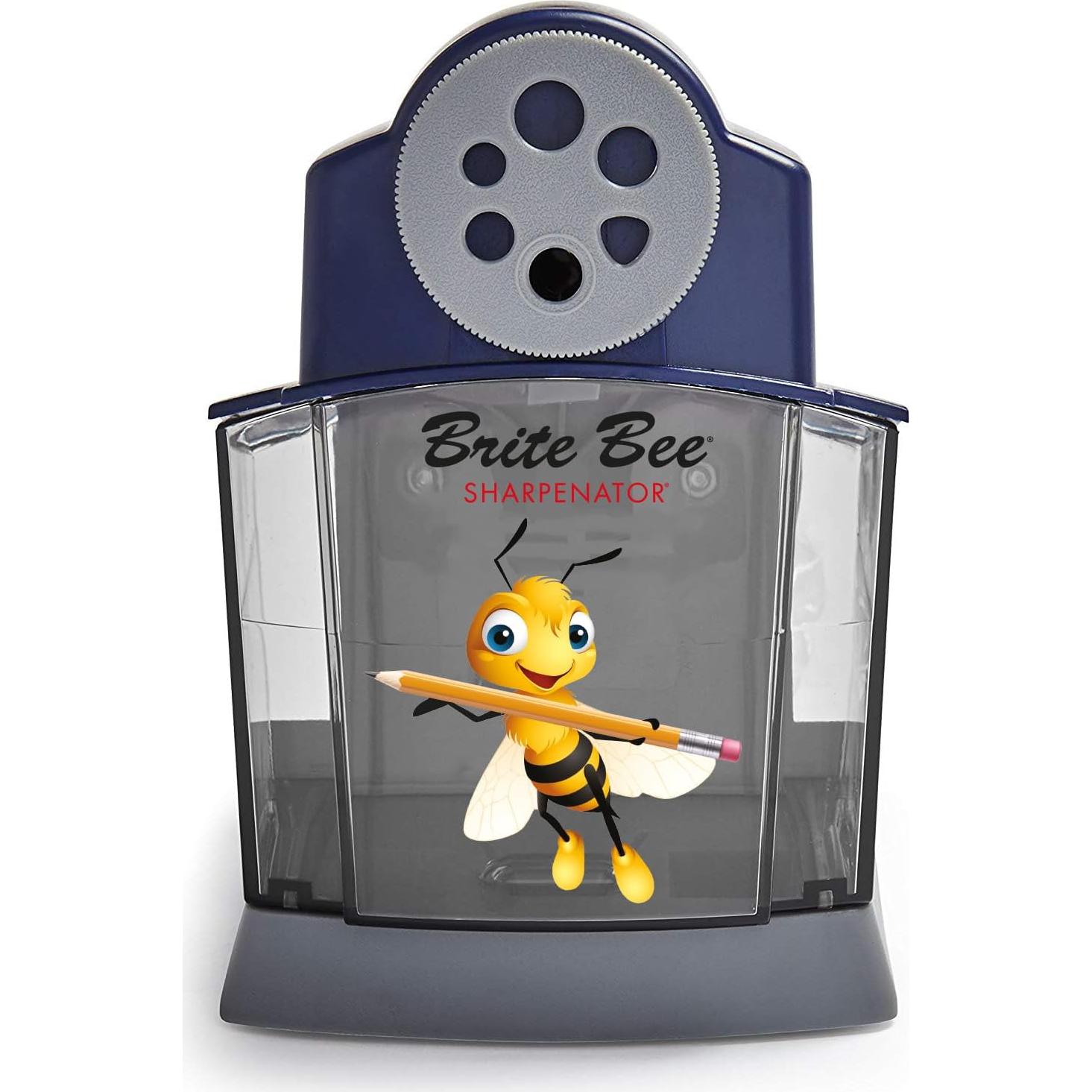 Sacapuntas Eléctrico Brite Bee 1680BBS para Aulas - Motor Silencioso, Cuchilla Helicoidal