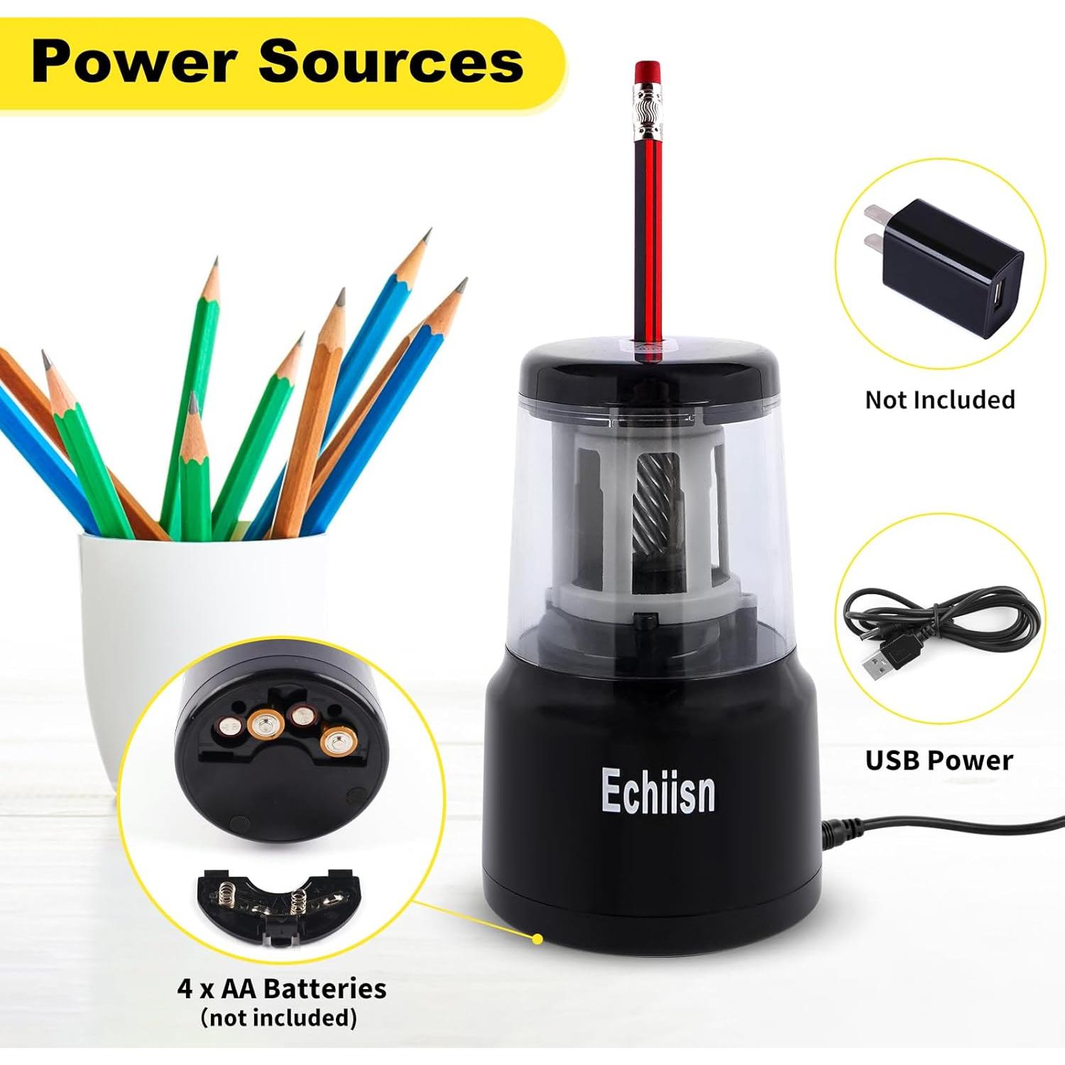 Sacapuntas Eléctrico Echiisn SN8103, Afilado Rápido y Potente