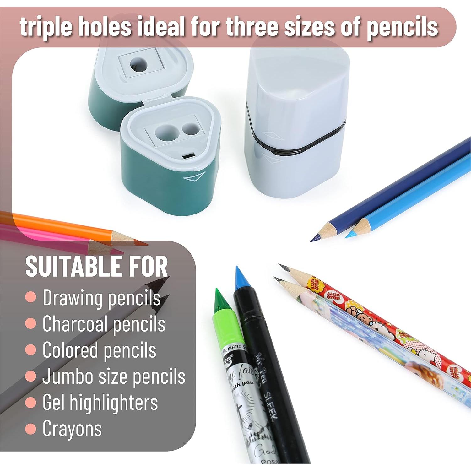 Sacapuntas Manual 3-en-1 Mr. Pen - Jumbo y Colores