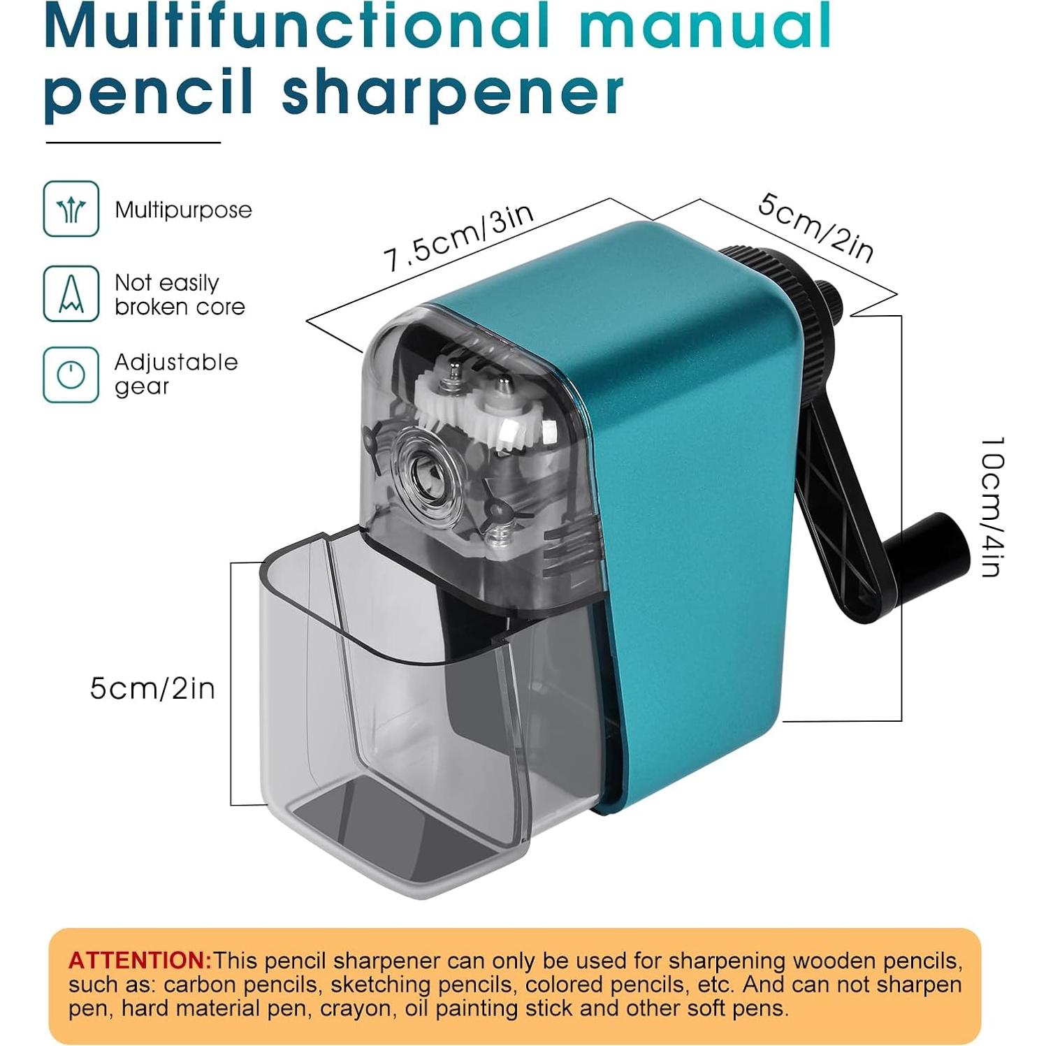 Sacapuntas Manual de Manivela GUCOLUBU Azul 1 con Parada Automática