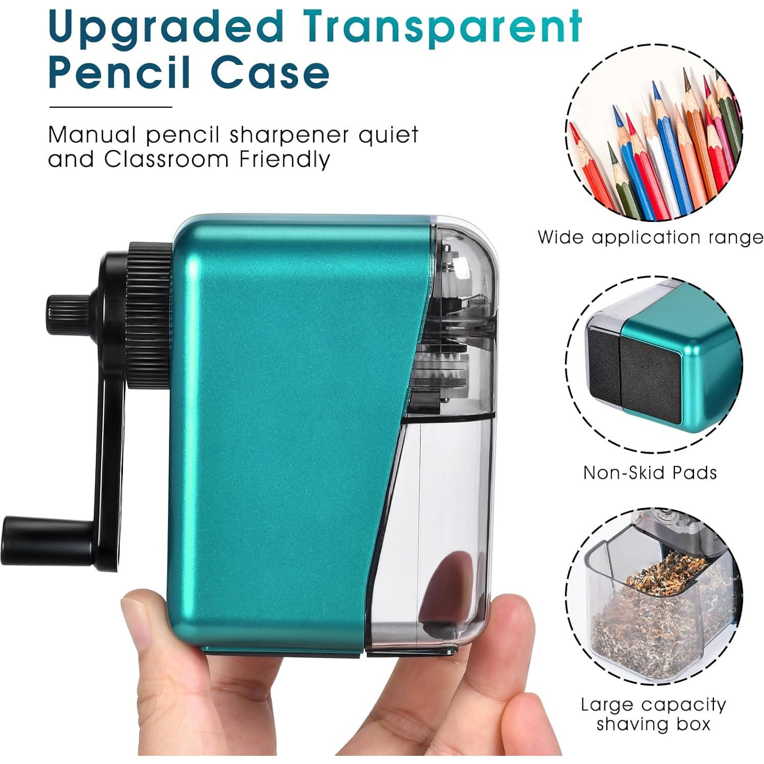 Sacapuntas Manual de Manivela GUCOLUBU Azul 1 con Parada Automática