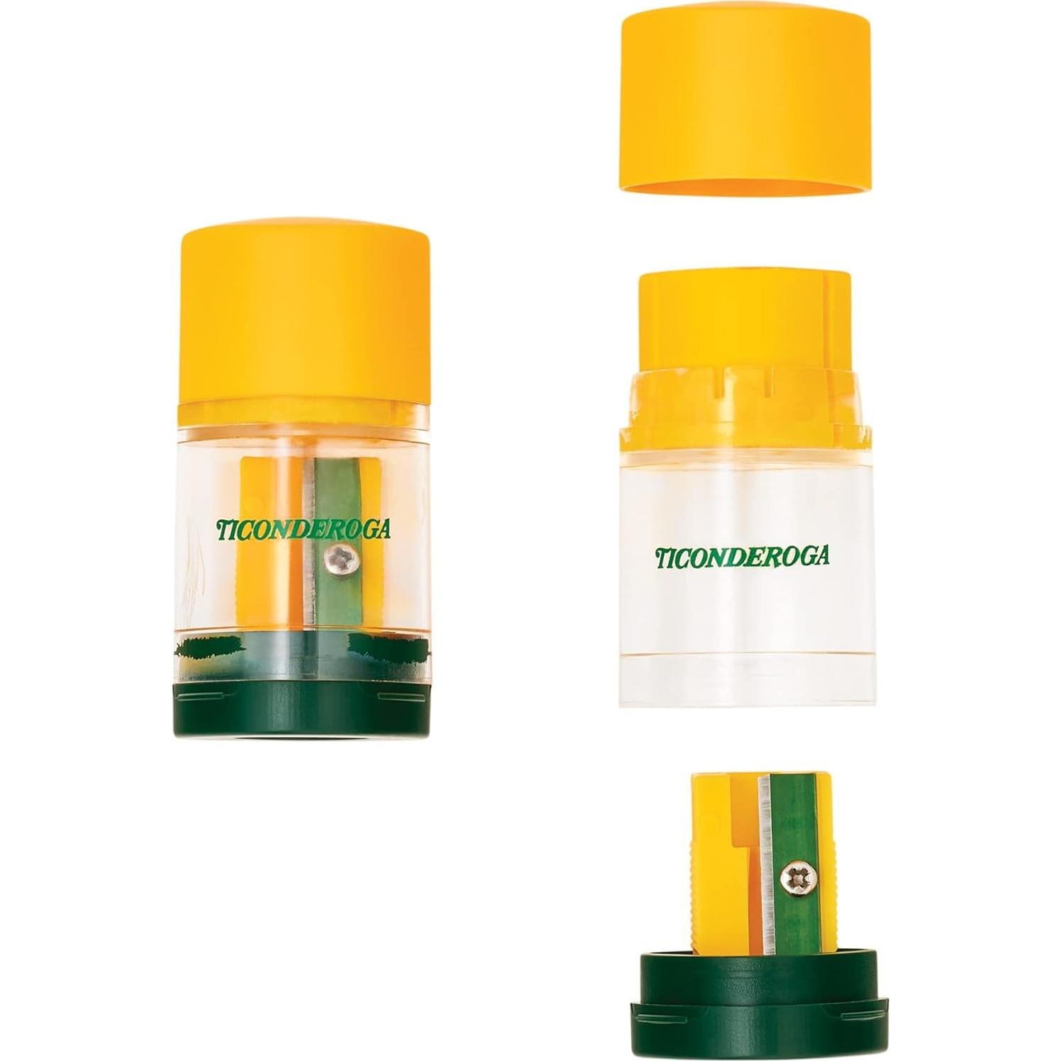 Sacapuntas 2 en 1 Dixon Ticonderoga Duo Verde Amarillo