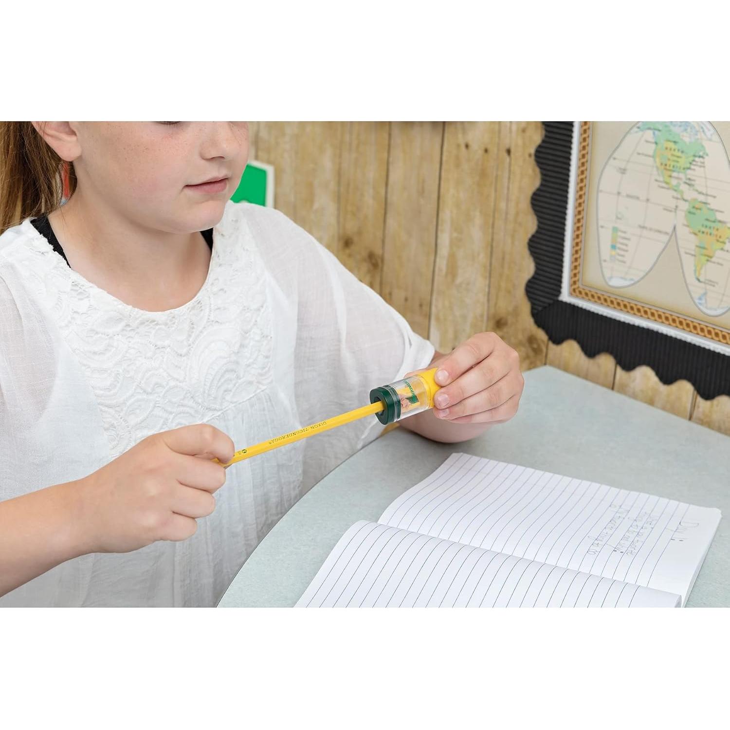 Sacapuntas 2 en 1 Dixon Ticonderoga Duo Verde Amarillo