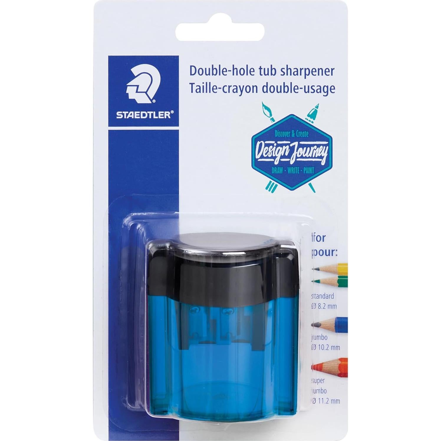 Afilador de Lápices STAEDTLER Doble Orificio con Tapa - 1 Cuenta