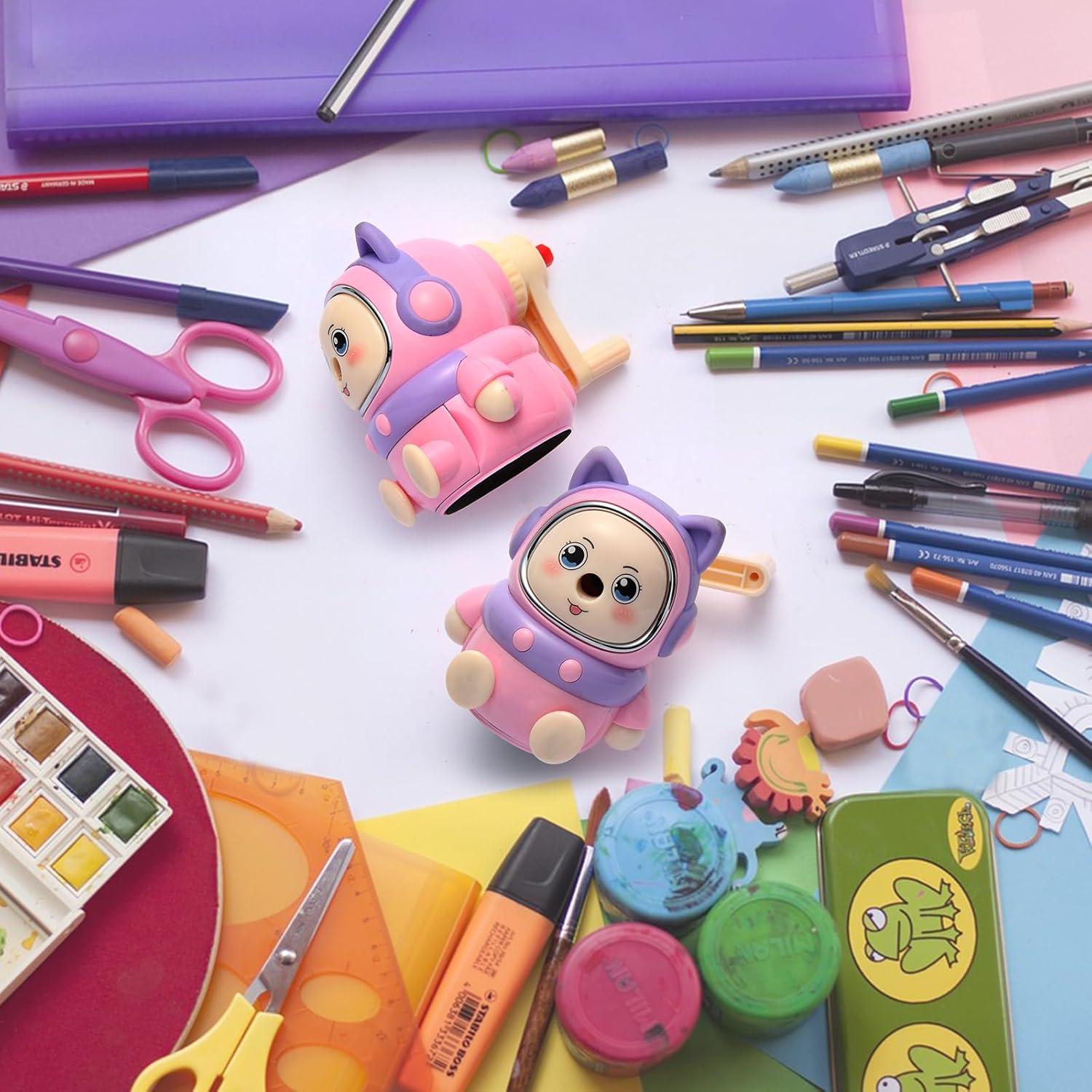 Sacapuntas Manual GoYoho Rosa 5 Puntos para Niños