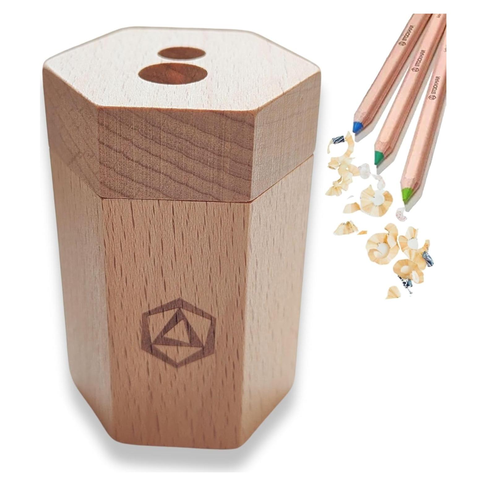 Sacapuntas Doble Stockmar de Madera de Tilo FSC para Lápices