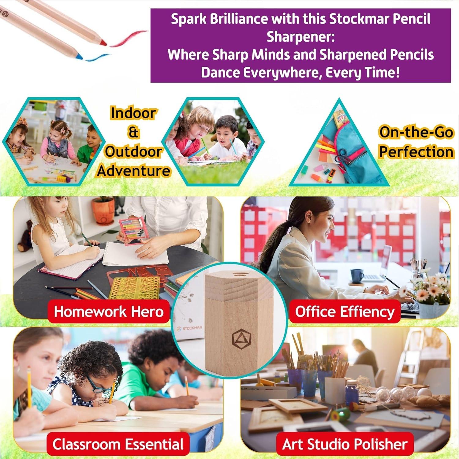 Sacapuntas Doble Stockmar de Madera de Tilo FSC para Lápices