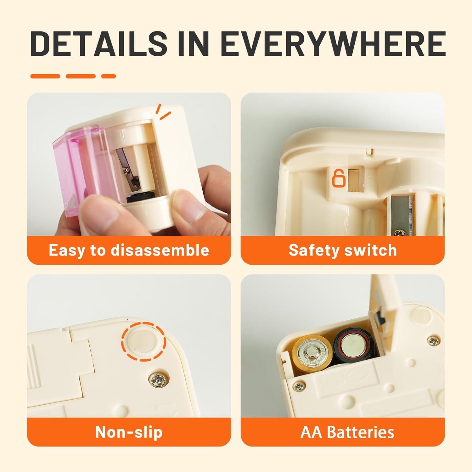 Sacapuntas Eléctrico YPLUS para Niños - Portátil y Compacto