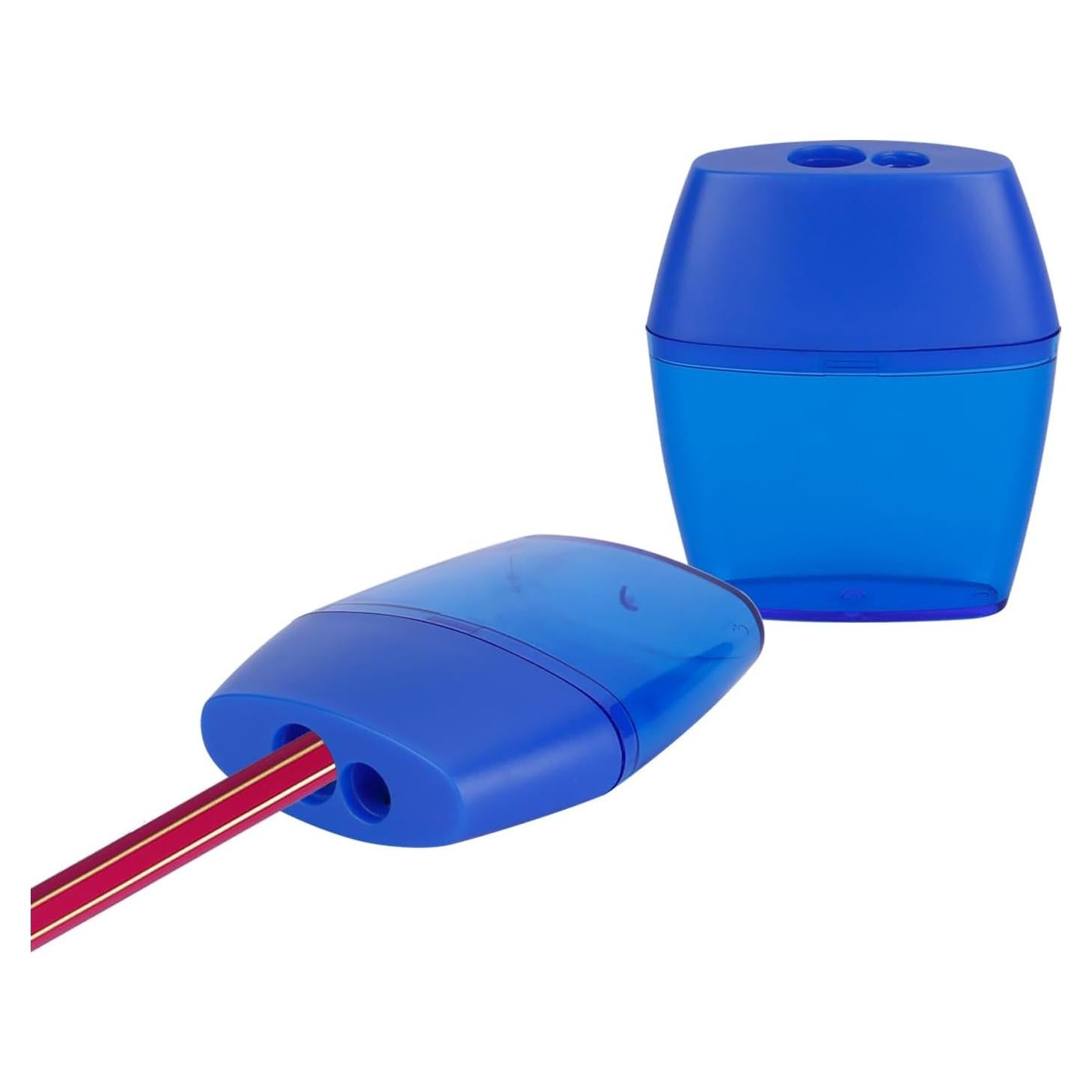 Sacapuntas Manual Doble Agujero Eagle, Paquete de 2, Azul