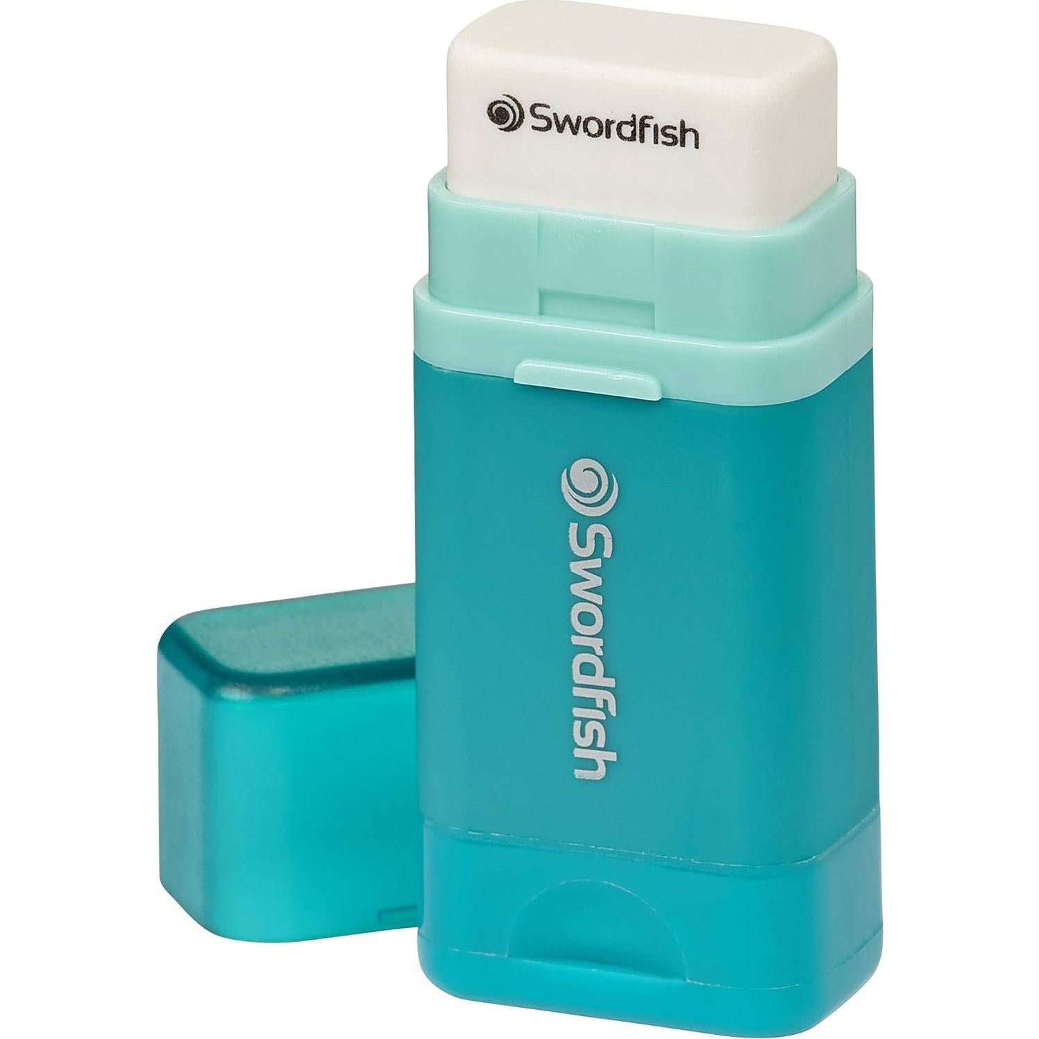 Sacapuntas y Borrador 2 en 1 Swordfish Turquesa 8mm