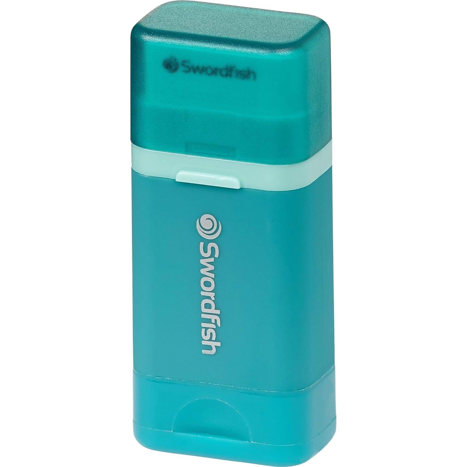 Sacapuntas y Borrador 2 en 1 Swordfish Turquesa 8mm