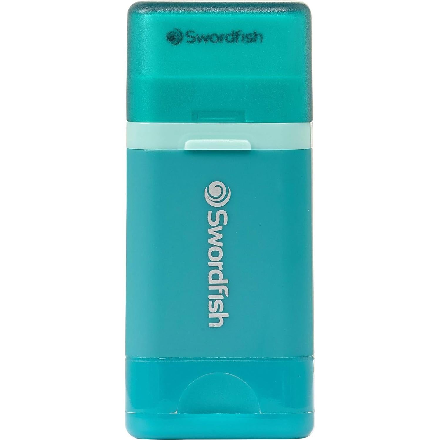Sacapuntas y Borrador 2 en 1 Swordfish Turquesa 8mm