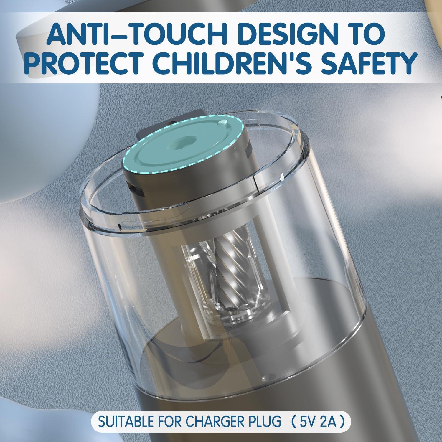 Afilador Eléctrico de Lápices Deli Negro Automático USB