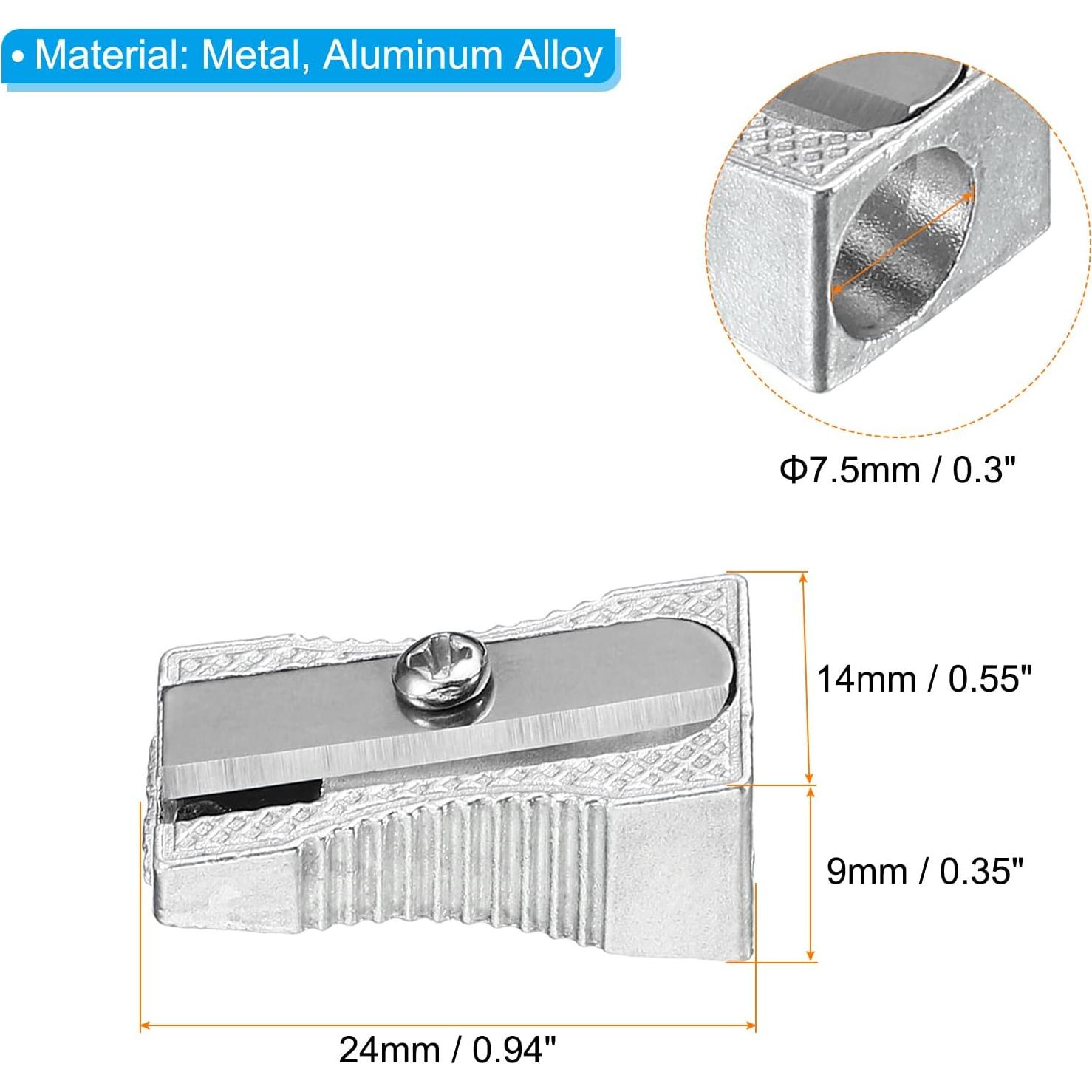 Afiladores de Lápiz Manuales PATIKIL, Paquete de 6, Metal