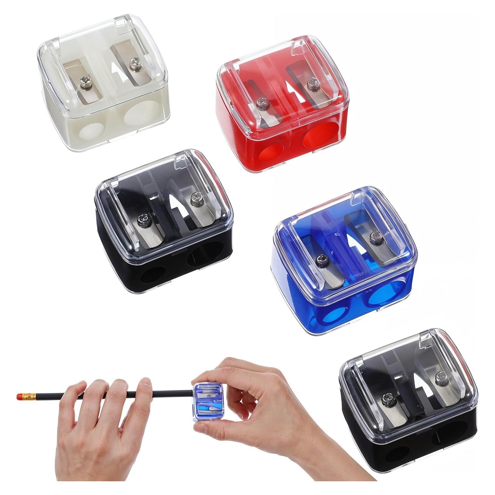 5 Sacapuntas Doble Agujero Tyqour para Lápices de Maquillaje