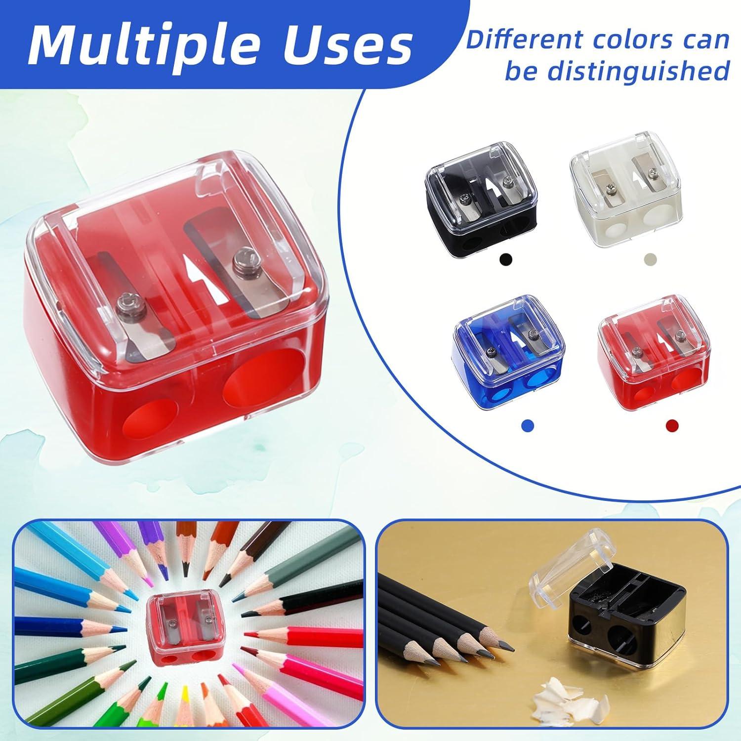 5 Sacapuntas Doble Agujero Tyqour para Lápices de Maquillaje